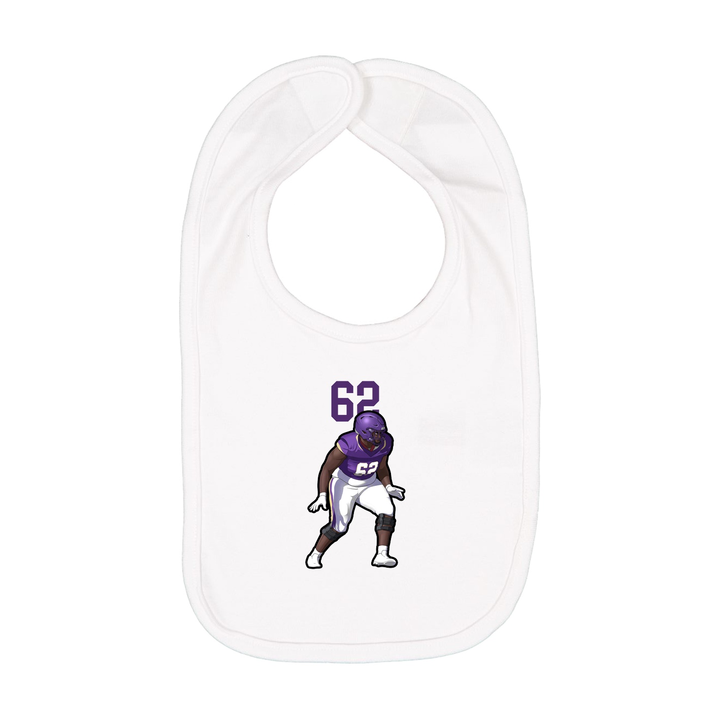 Infant Bib — Number Top in White
