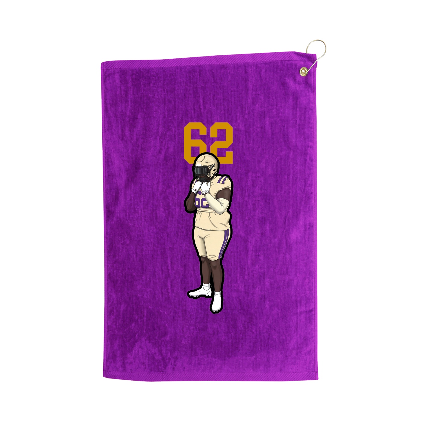 Golf Towel — Number Top in Purple