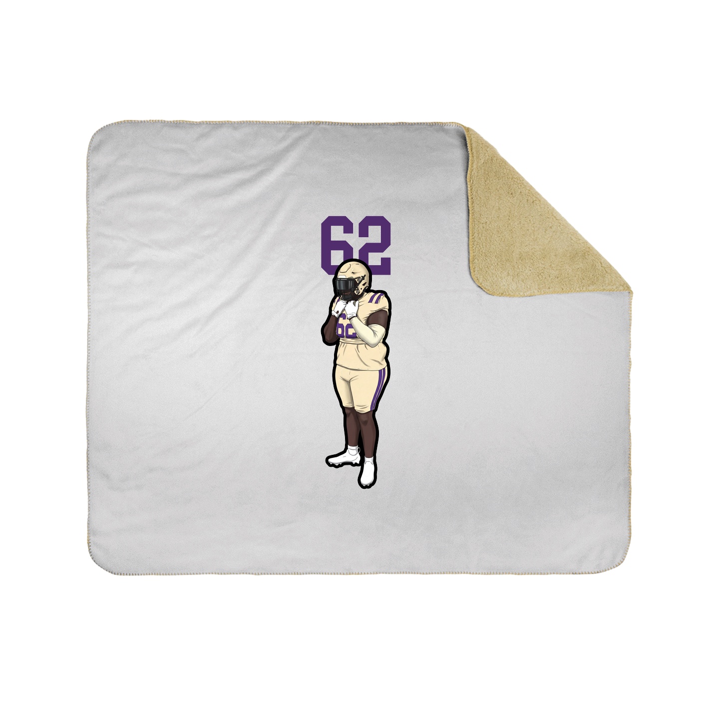 Throw Blanket — Number Top in White