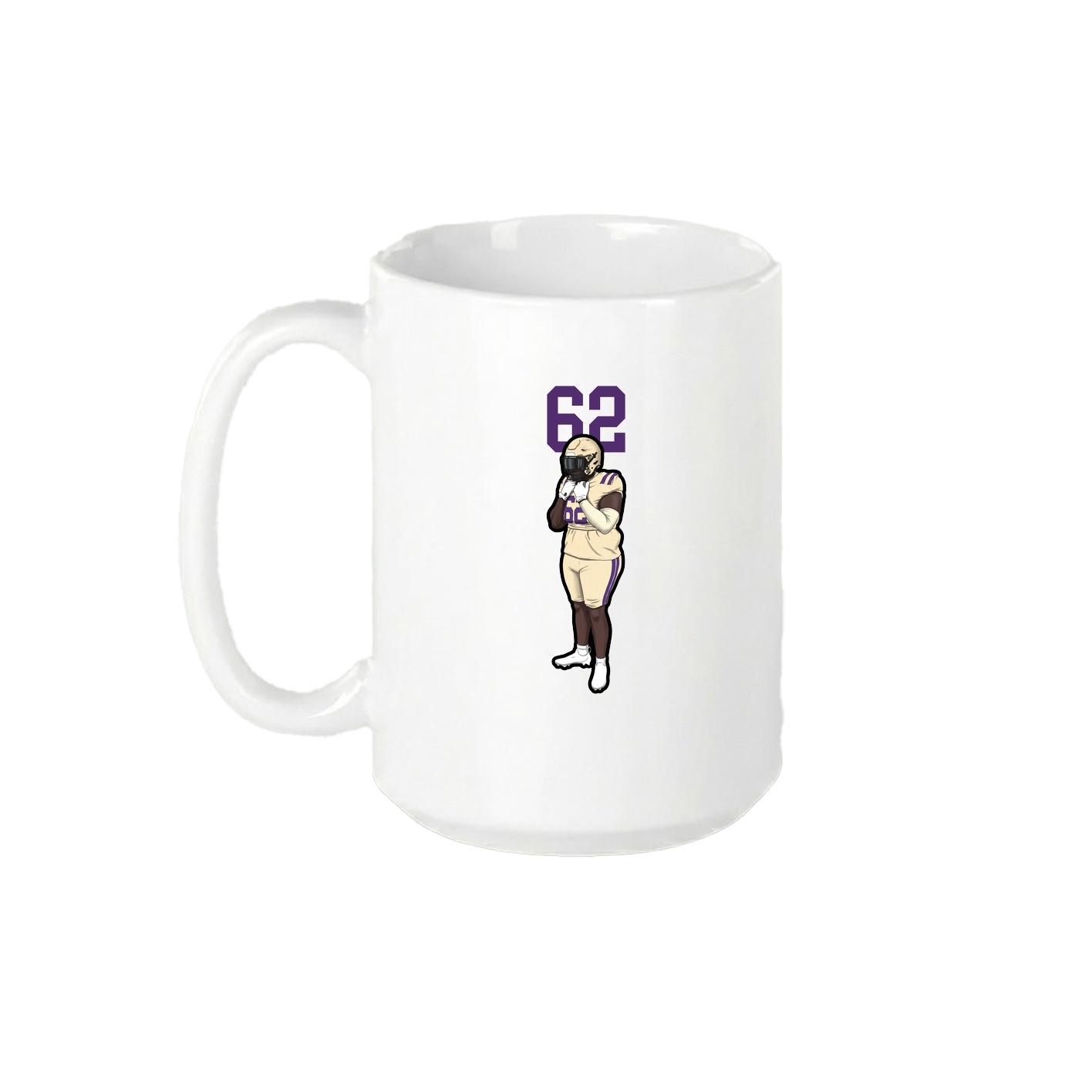 15oz Coffee Mug — Number Top in White