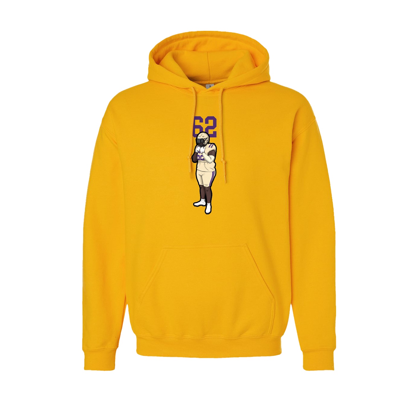 Youth Hoodie — Number Top in Gold