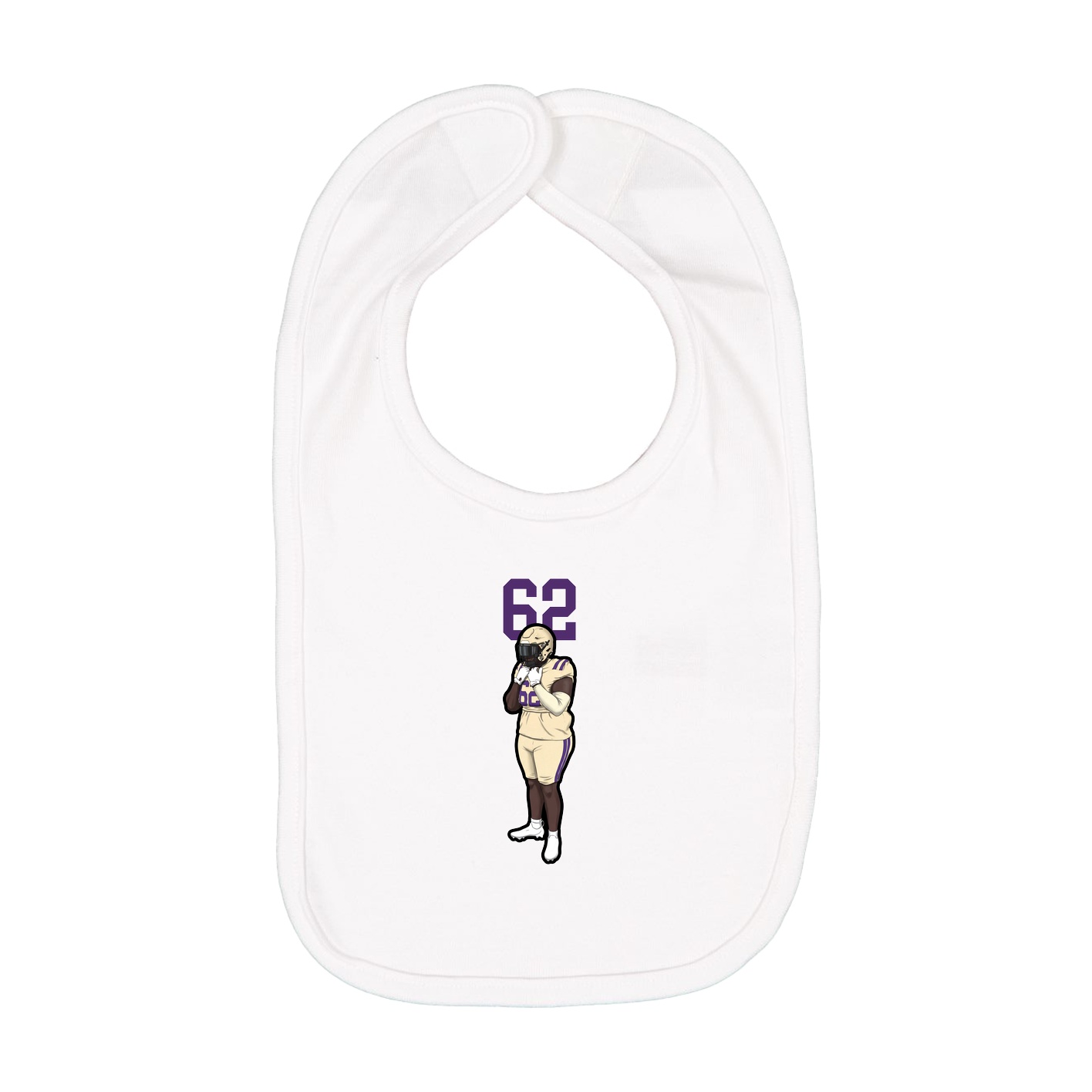 Infant Bib — Number Top in White