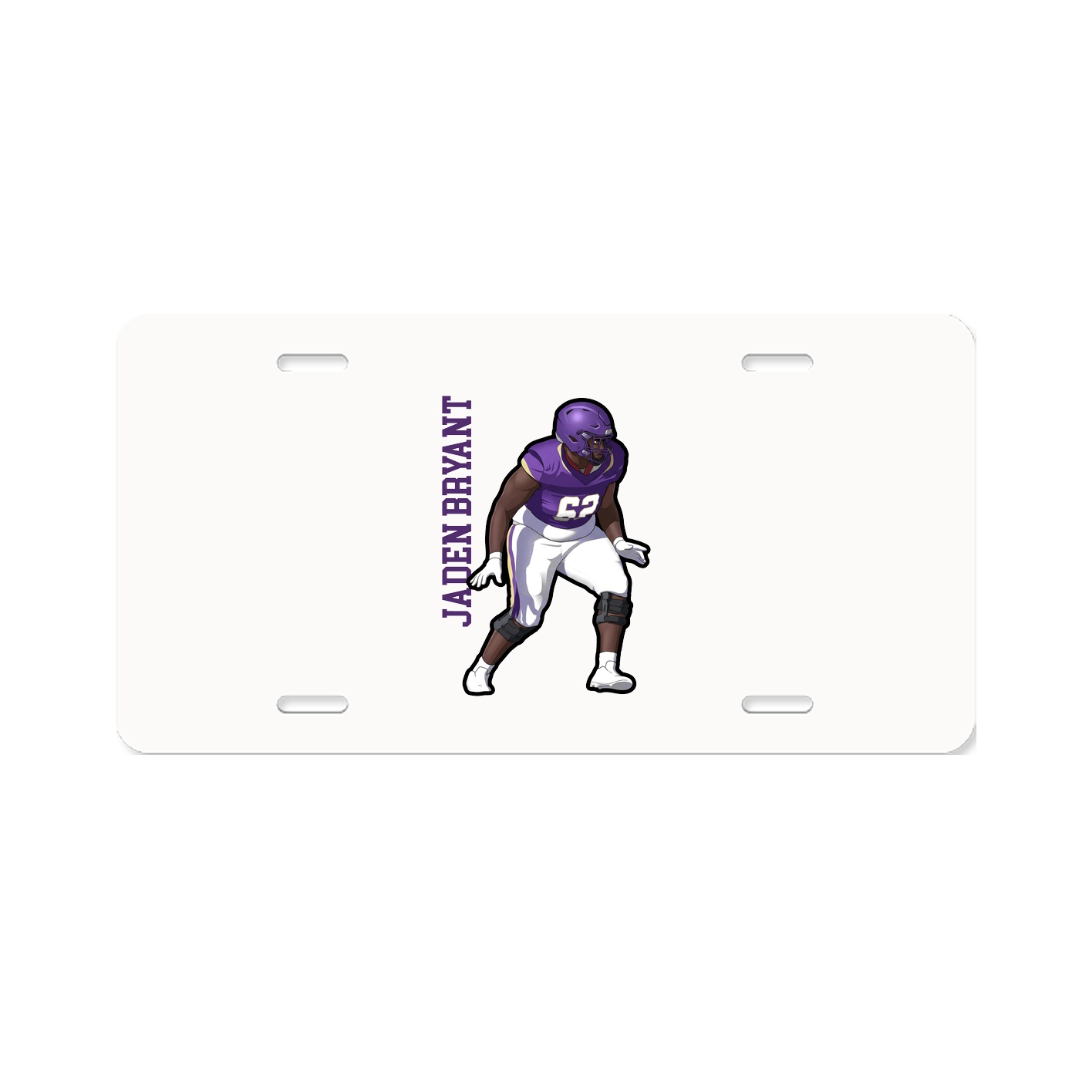 License Plate — Name Vertical in Classic