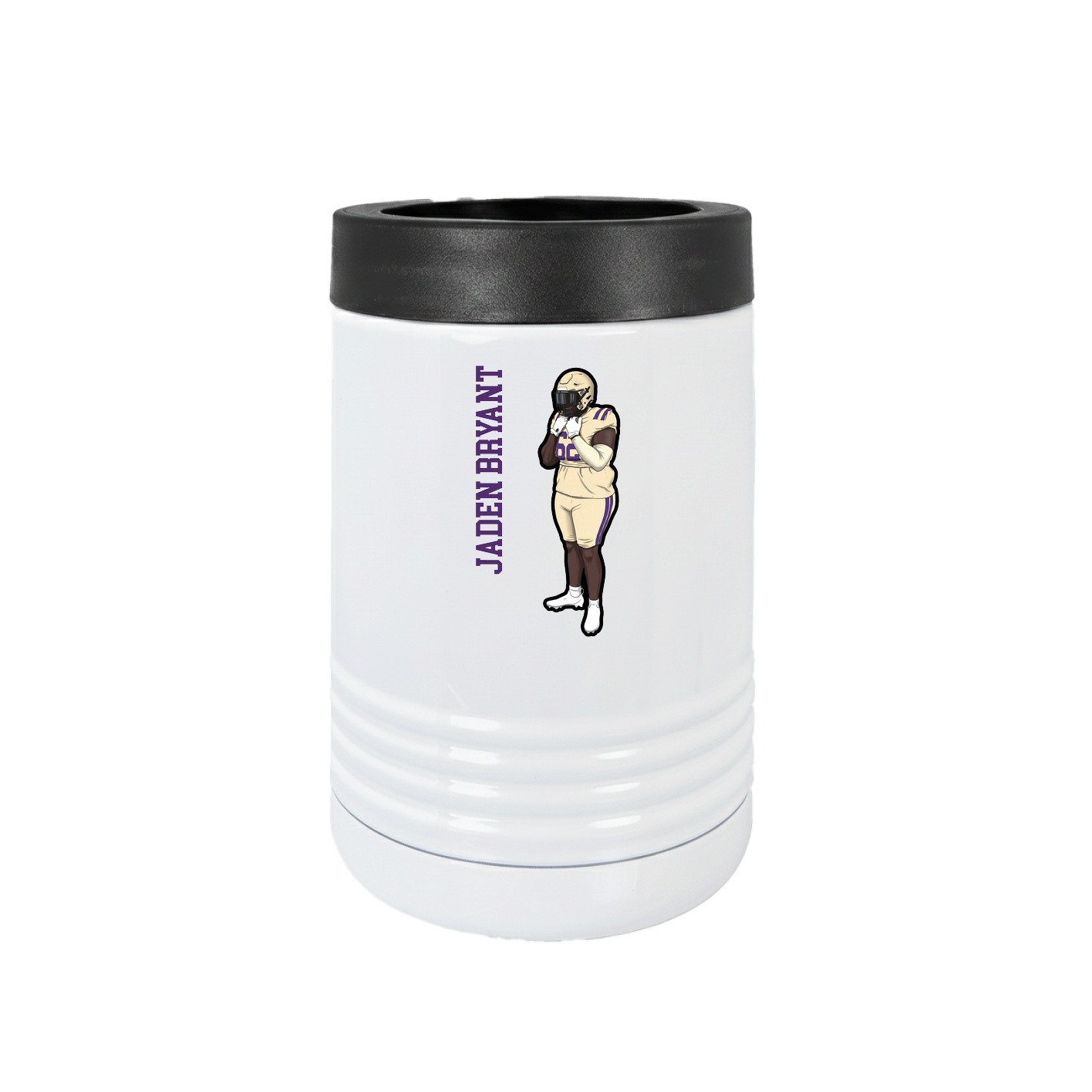 Beverage Holder — Name Vertical in White