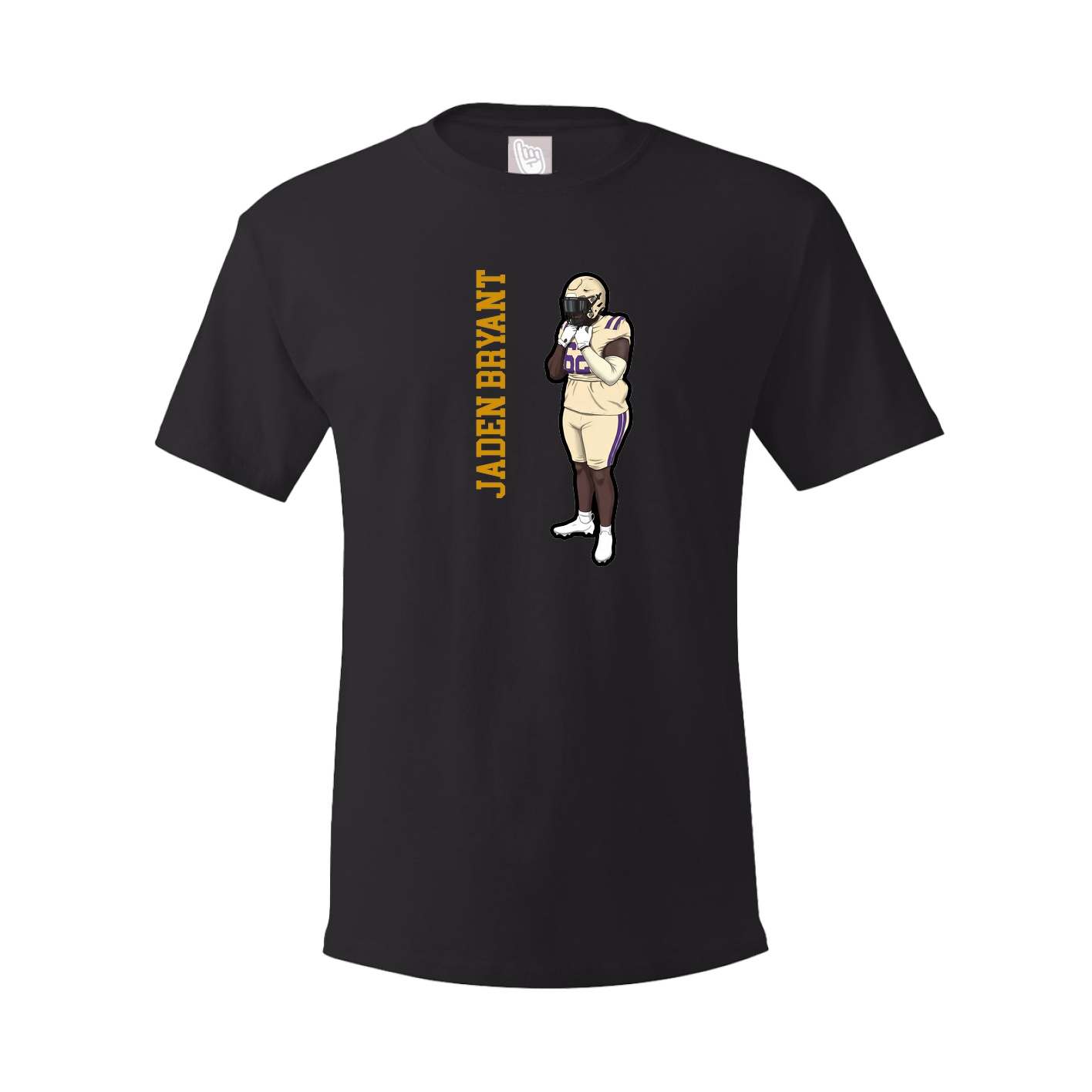 Youth Tee — Name Vertical in Black