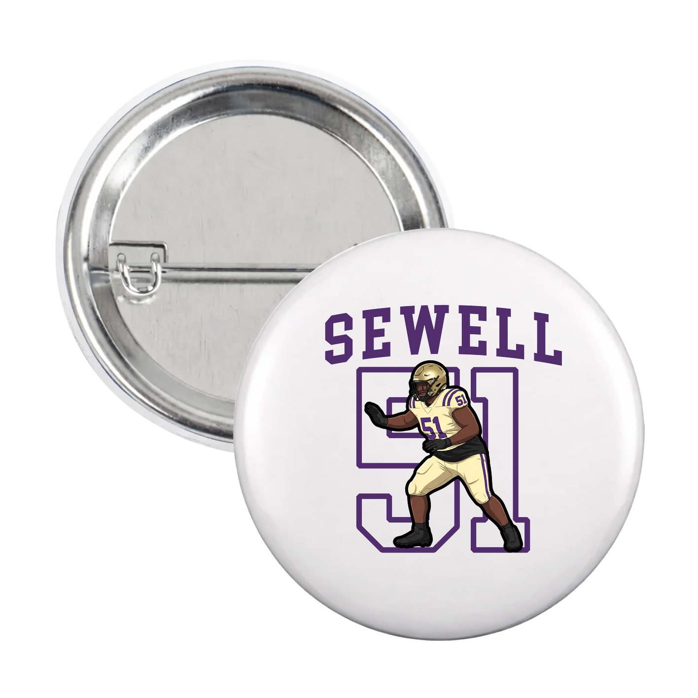 Game Day Button — Shirsey in White