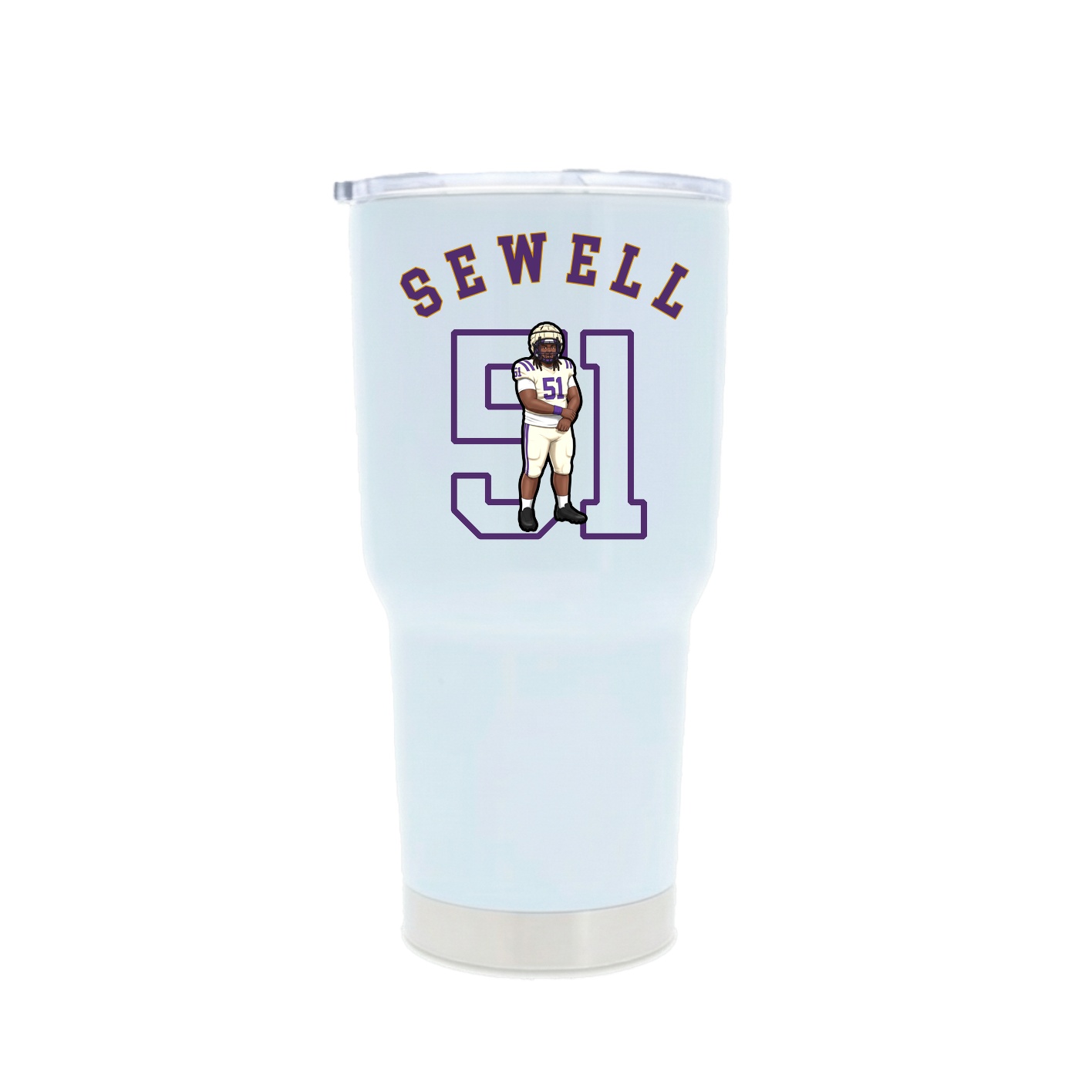 30oz Stainless Steel Tumbler — Shirsey Arch in White