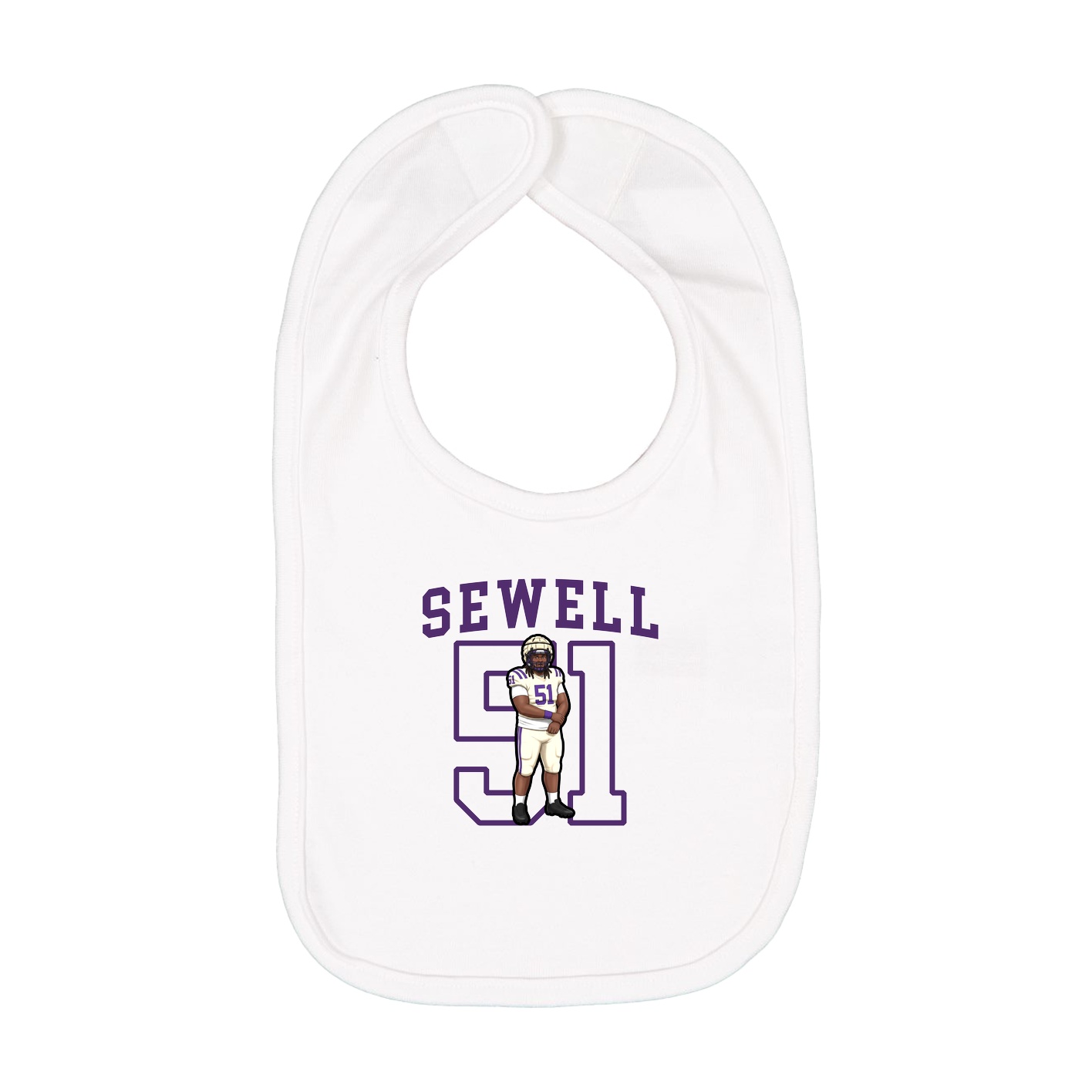 Infant Bib — Shirsey in White