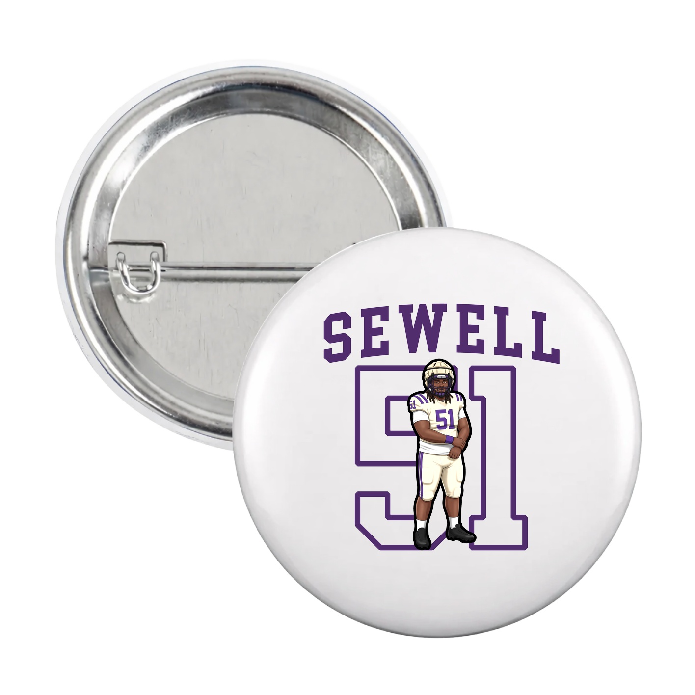 Game Day Button — Shirsey in White