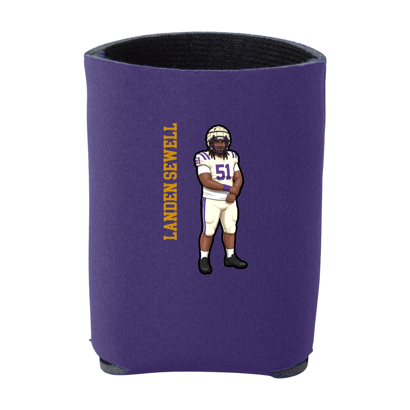 Can Holder — Name Vertical in Purple