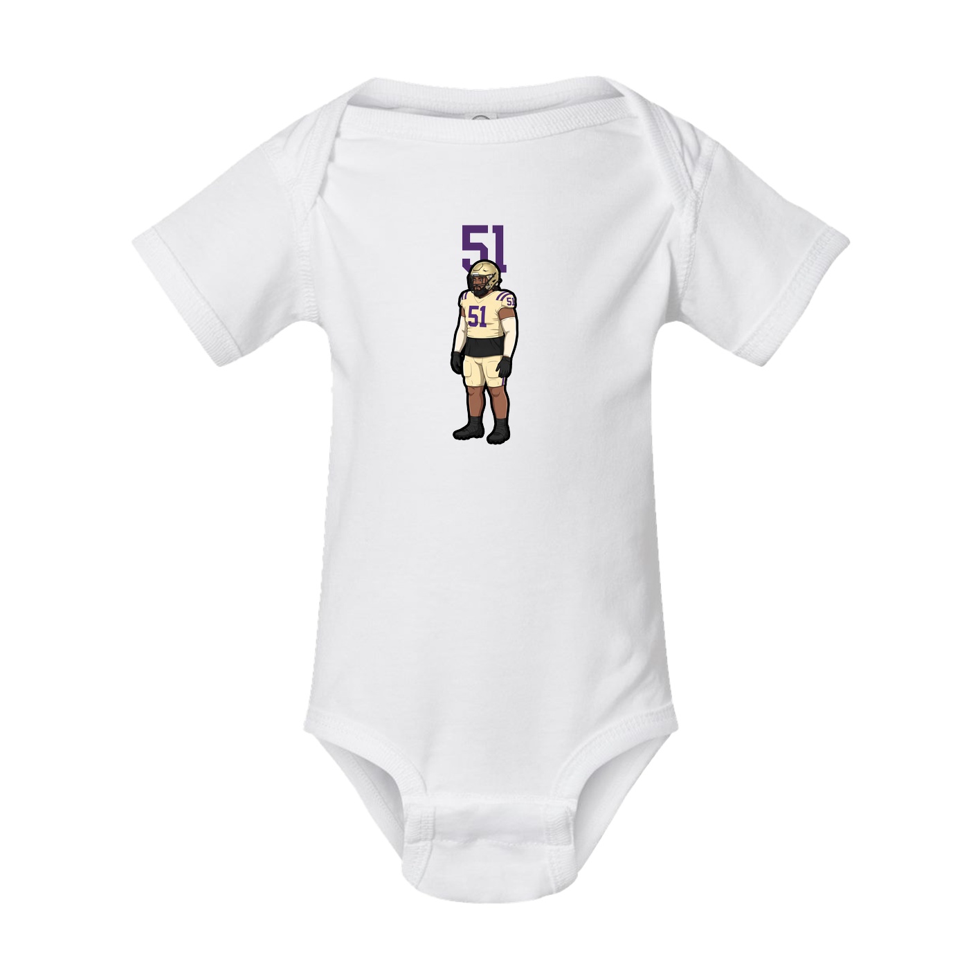 Baby Onesie — Number Top in White