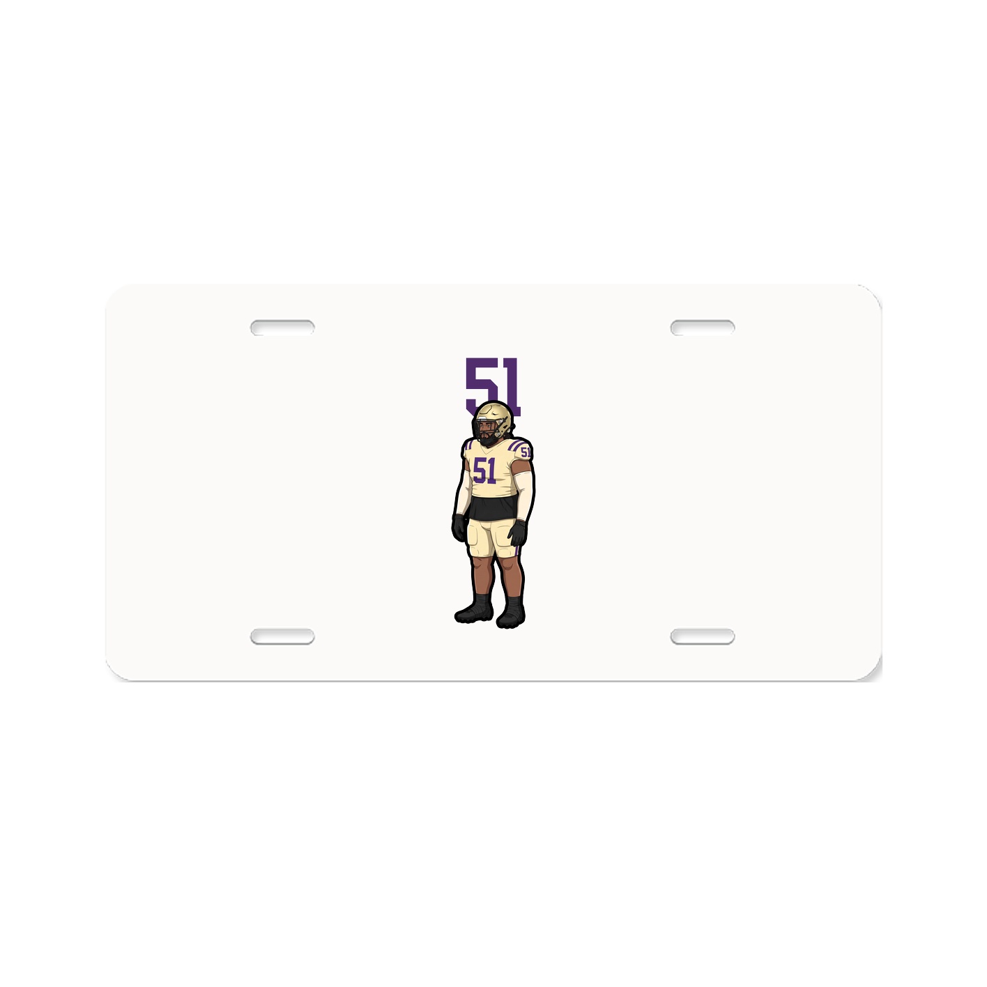 License Plate — Number Top in Classic