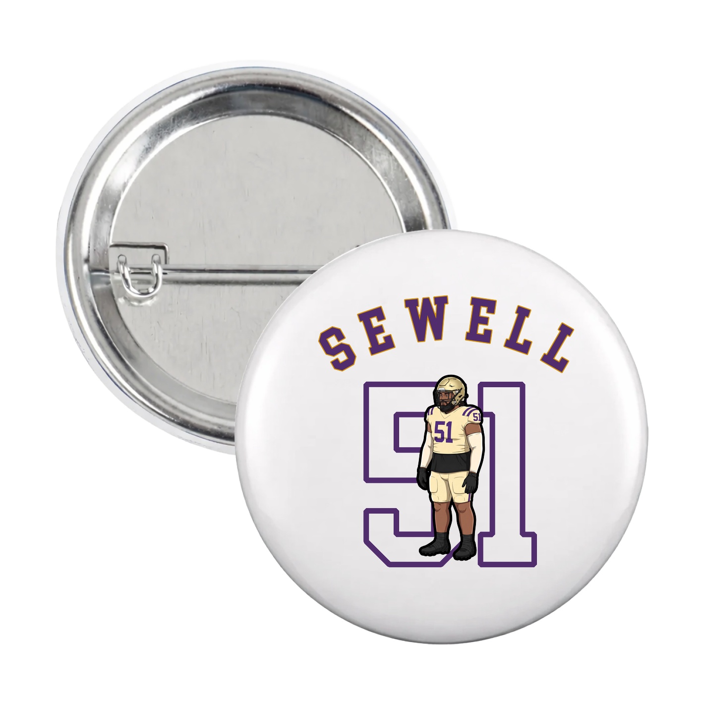 Game Day Button — Shirsey Arch in White