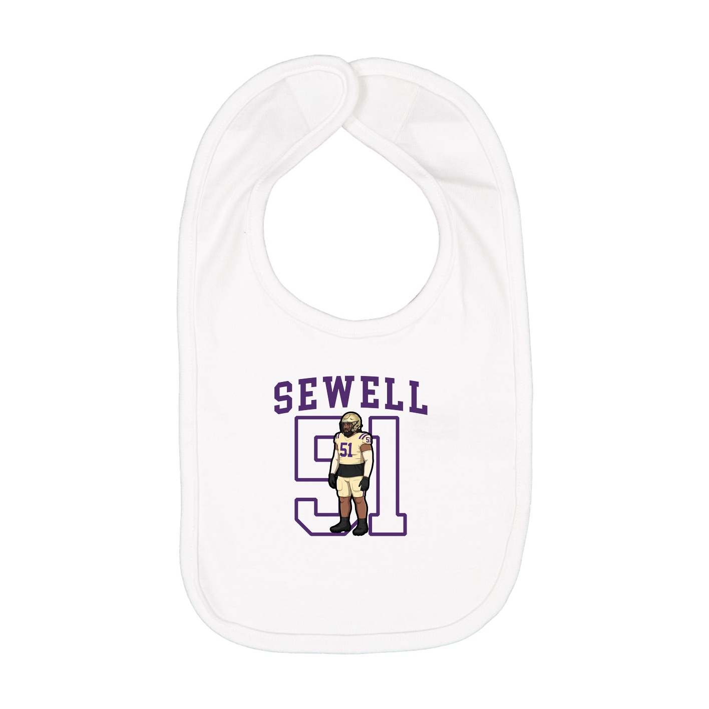 Infant Bib — Shirsey in White