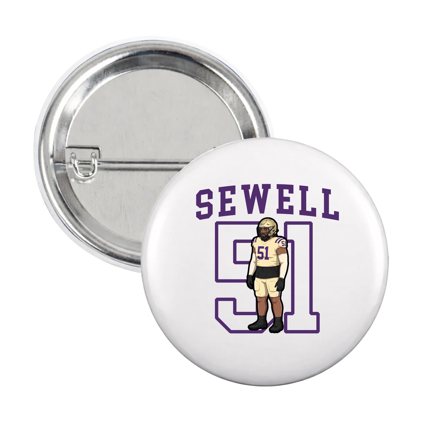 Game Day Button — Shirsey in White