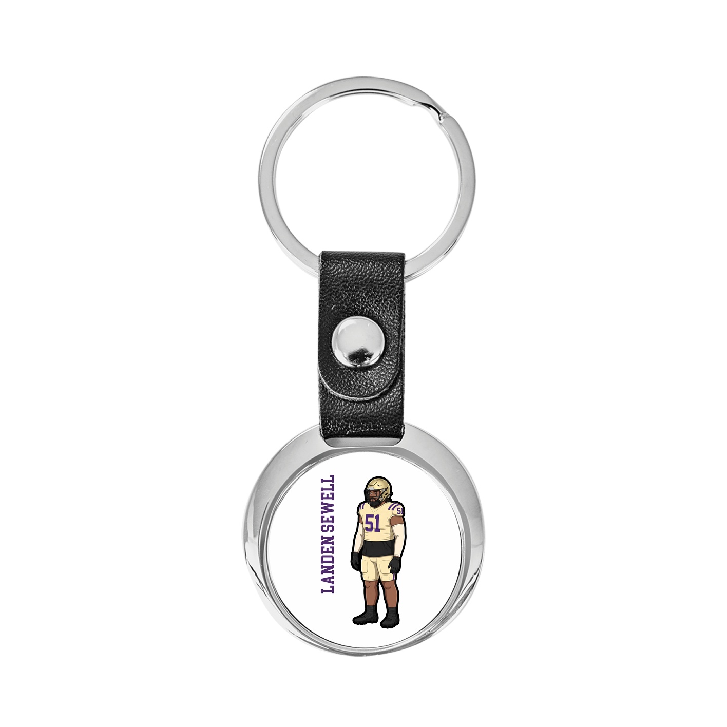 Key Chain — Name Vertical in Classic