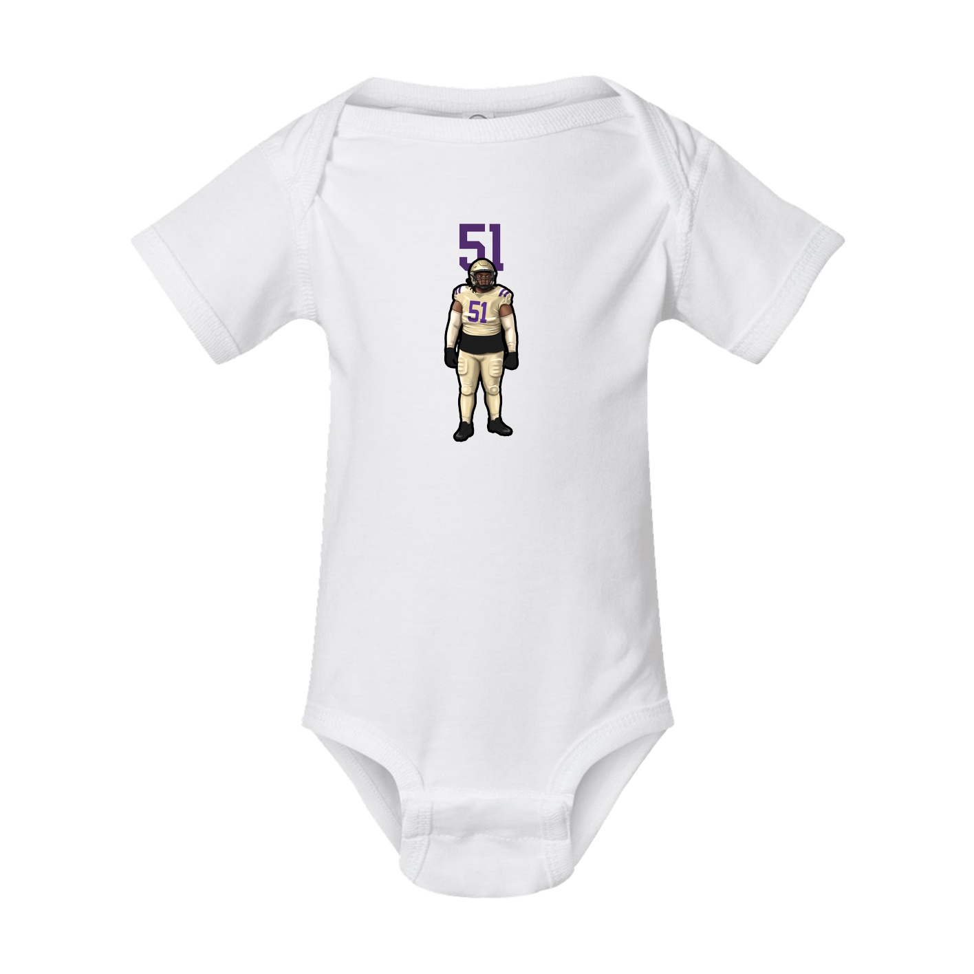 Baby Onesie — Number Top in White