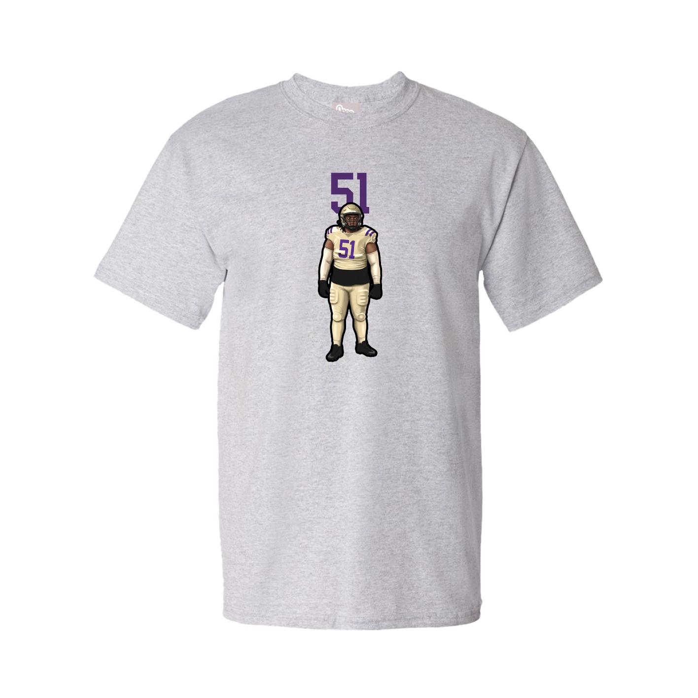 Youth Tee — Number Top in Grey