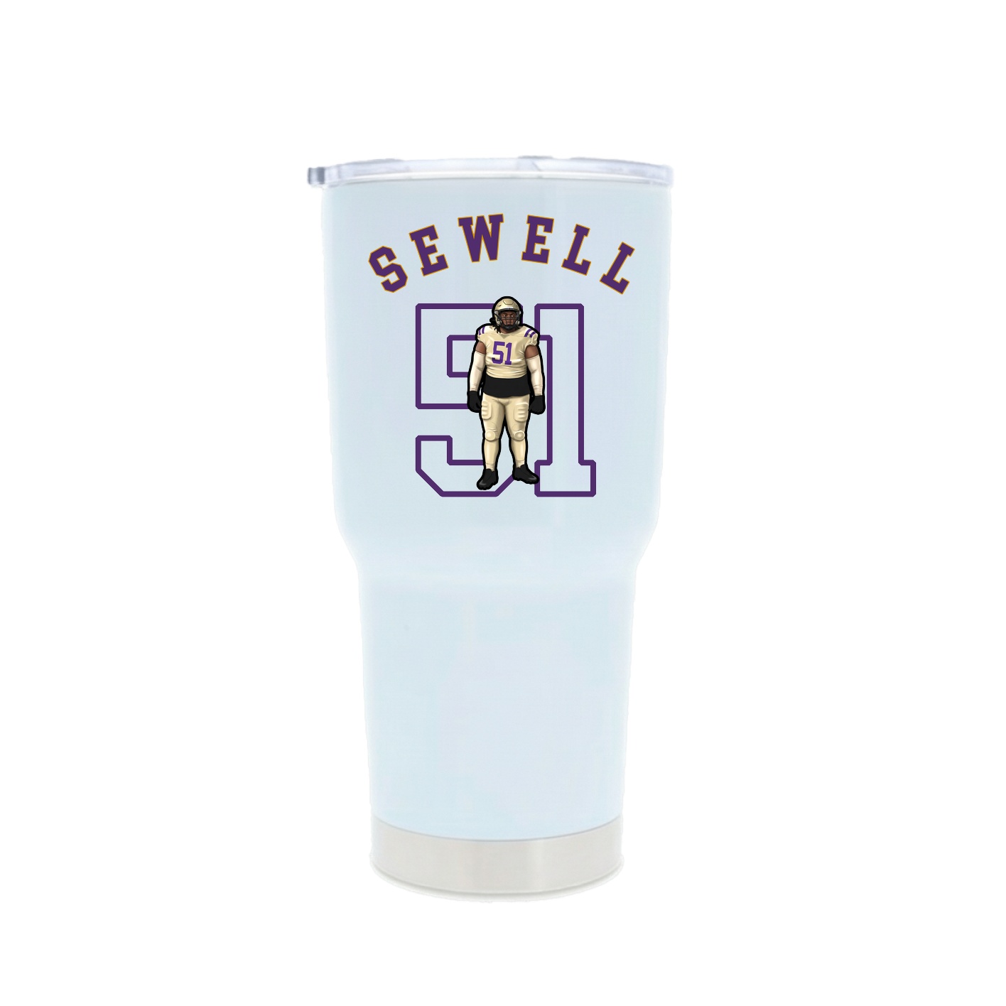 30oz Stainless Steel Tumbler — Shirsey Arch in White