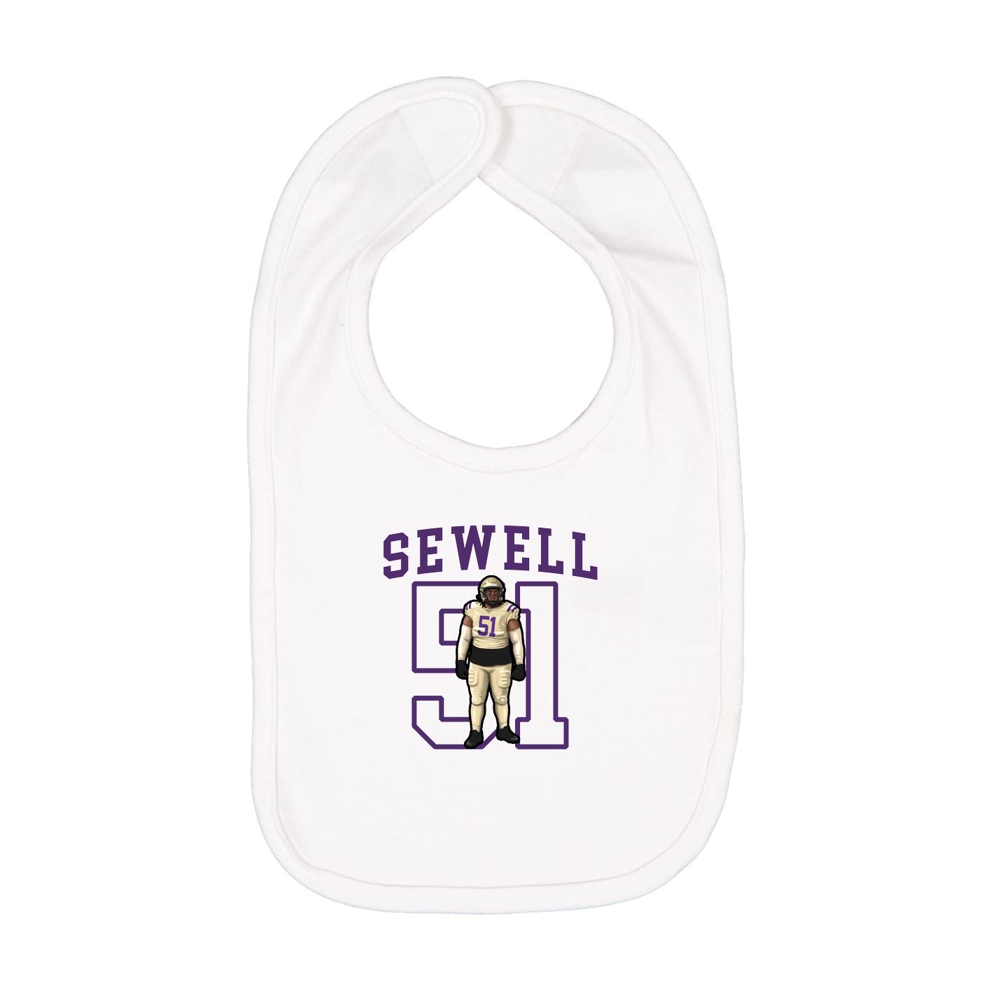Infant Bib — Shirsey in White