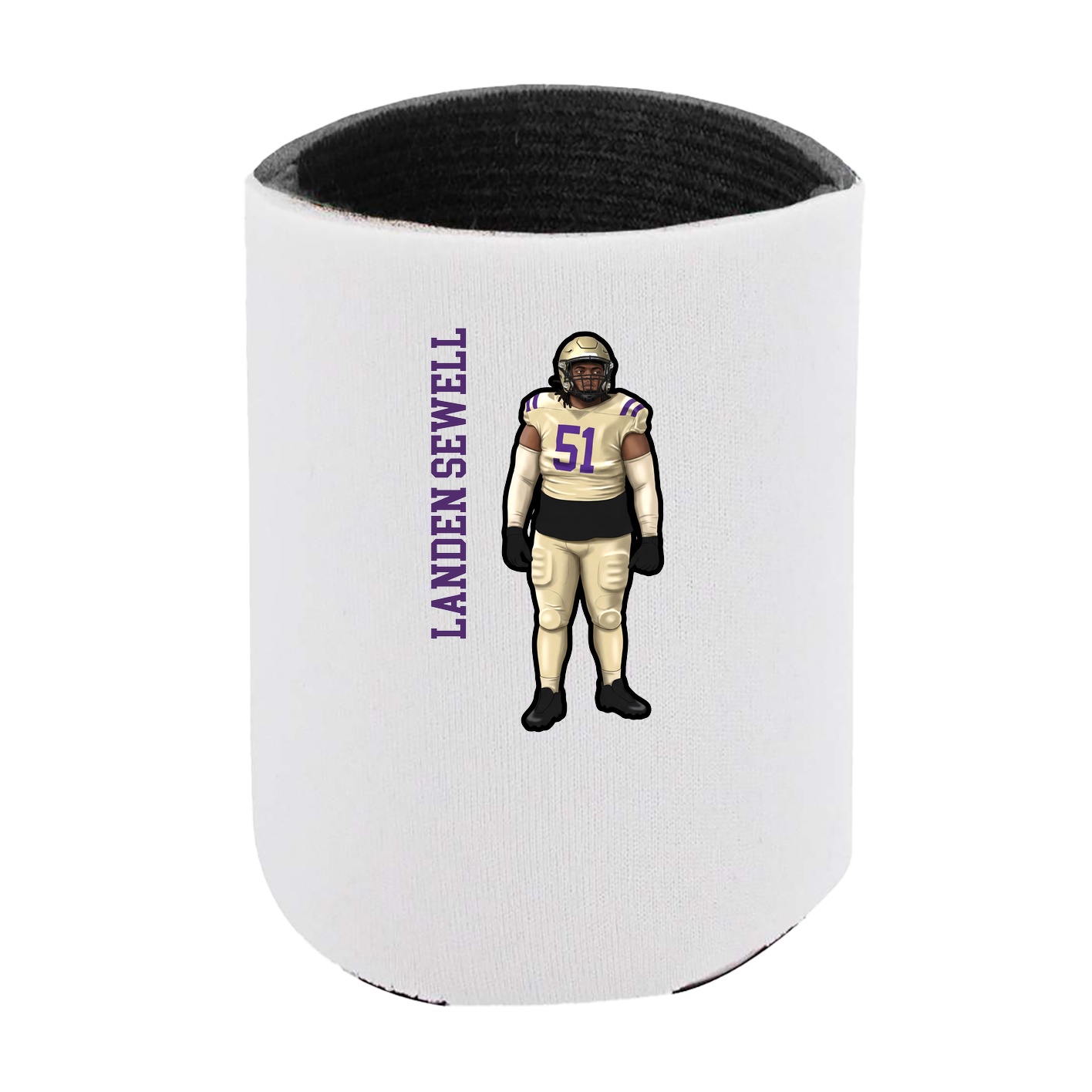 Can Holder — Name Vertical in White
