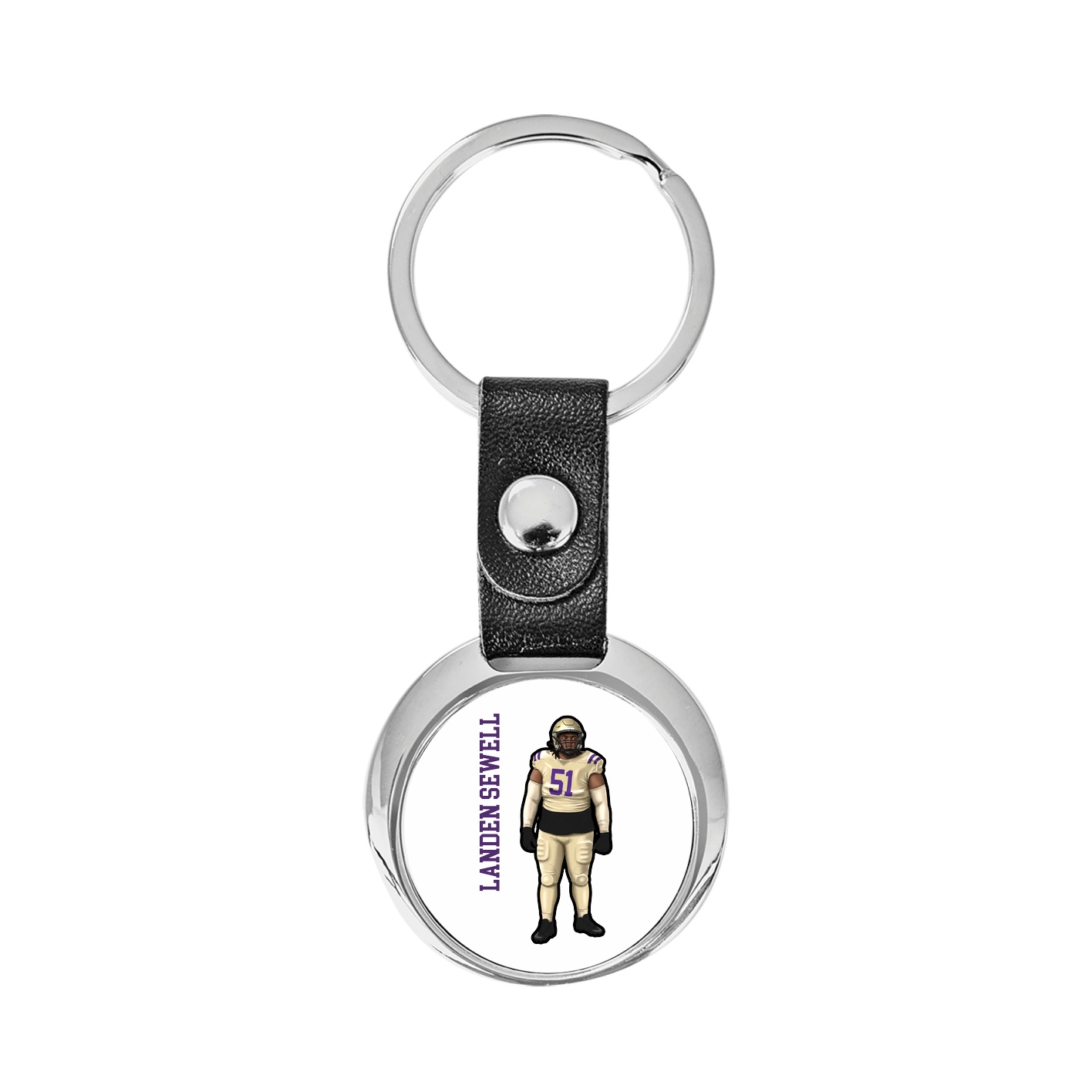 Key Chain — Name Vertical in Classic