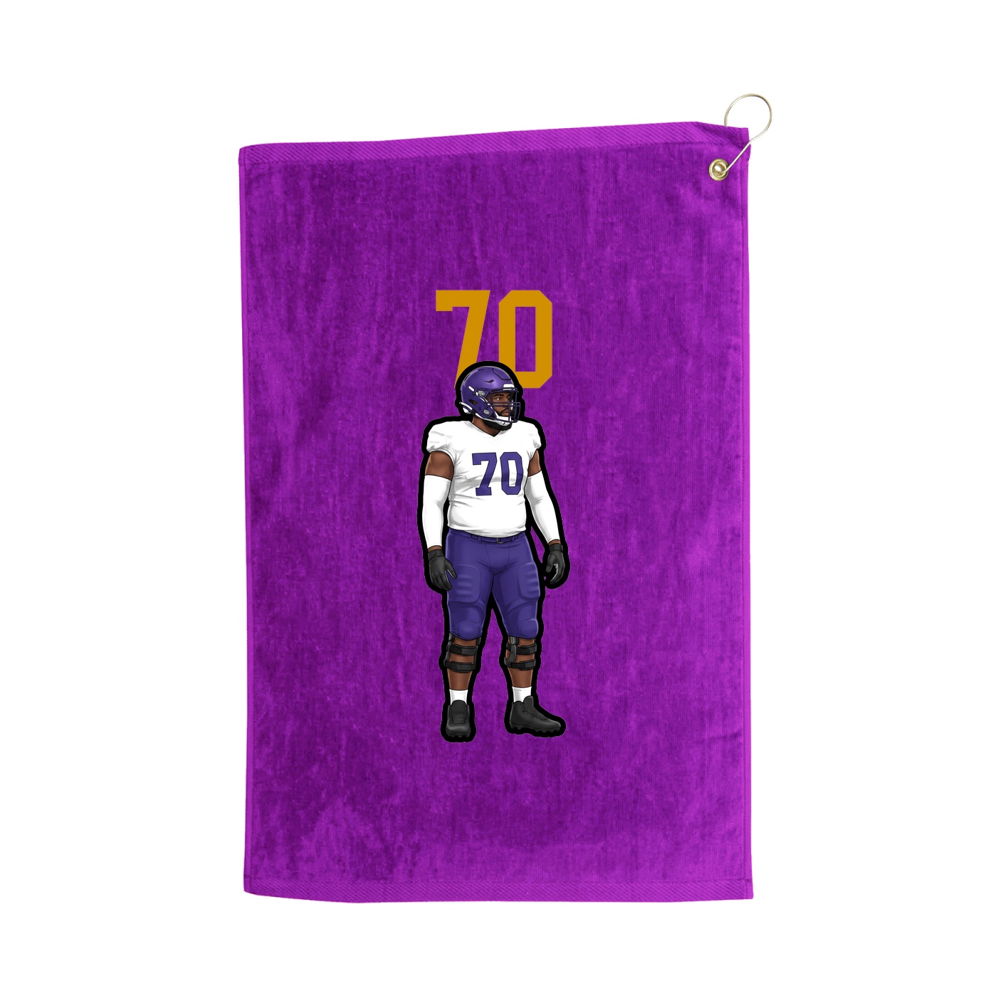 Golf Towel — Number Top in Purple
