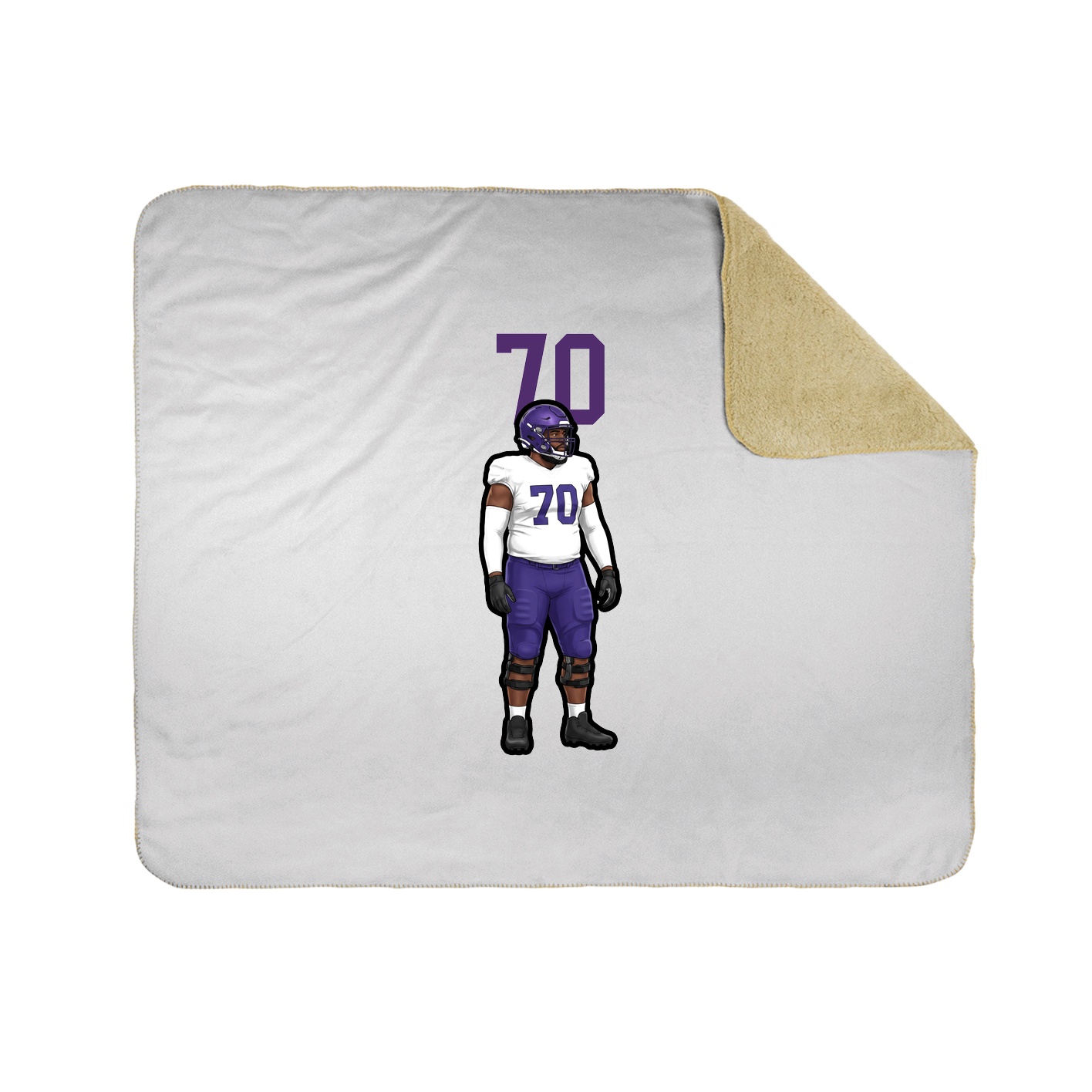 Throw Blanket — Number Top in White