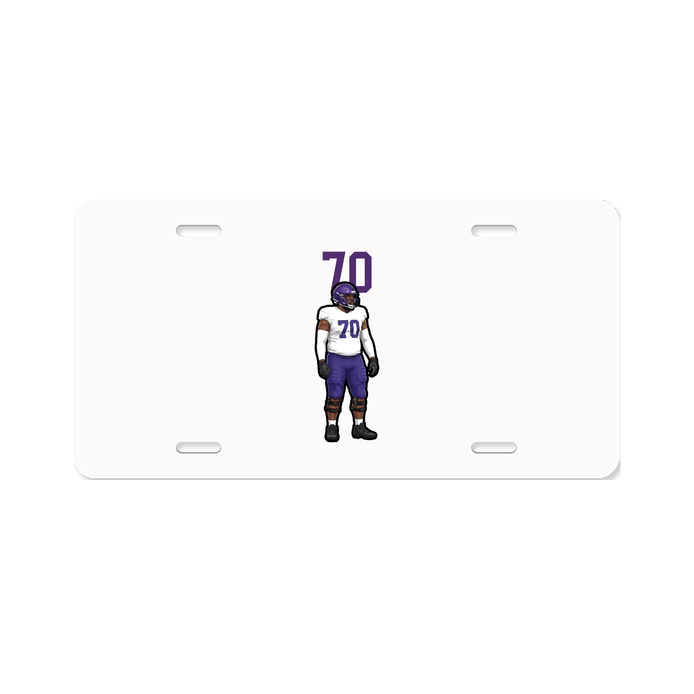 License Plate — Number Top in Classic