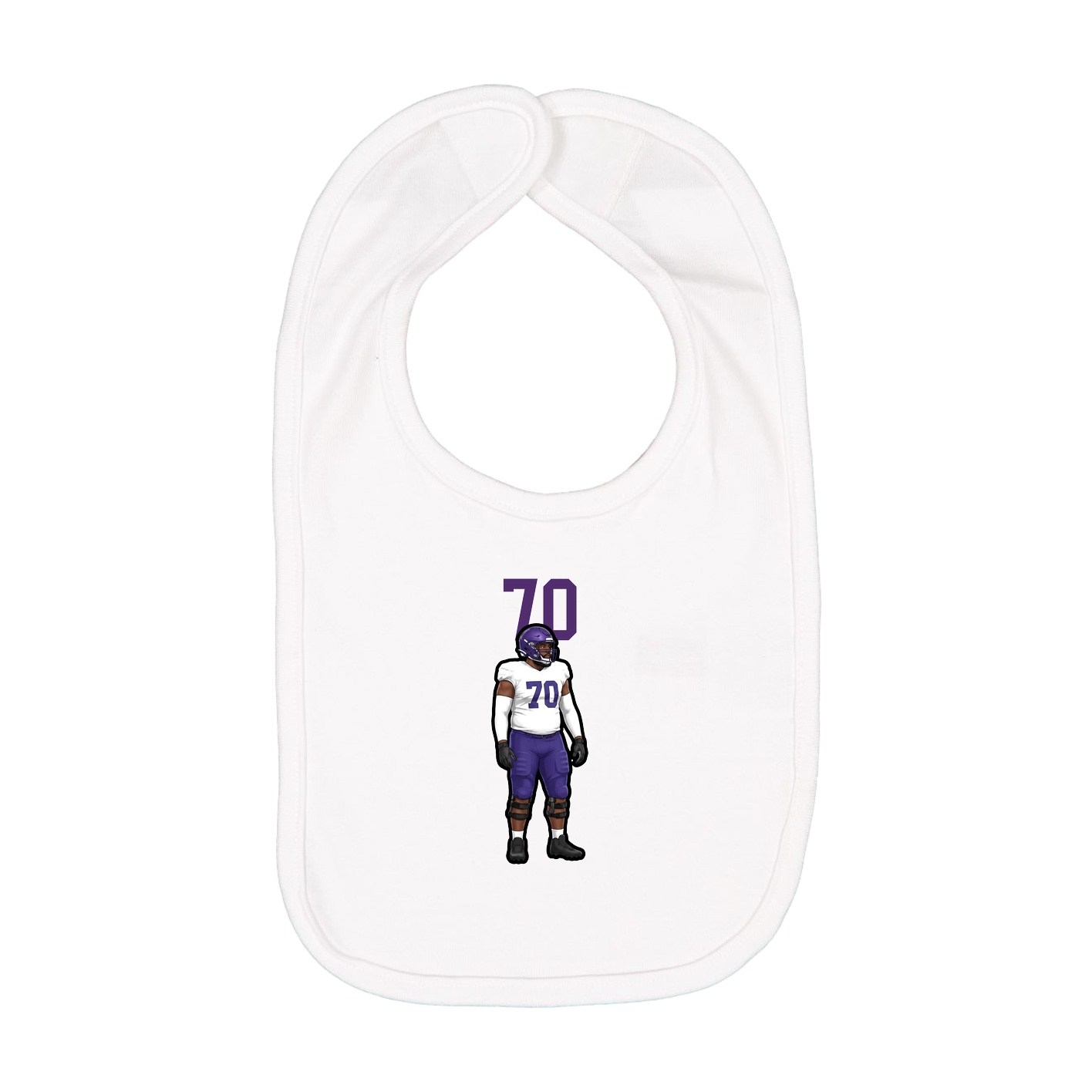 Infant Bib — Number Top in White