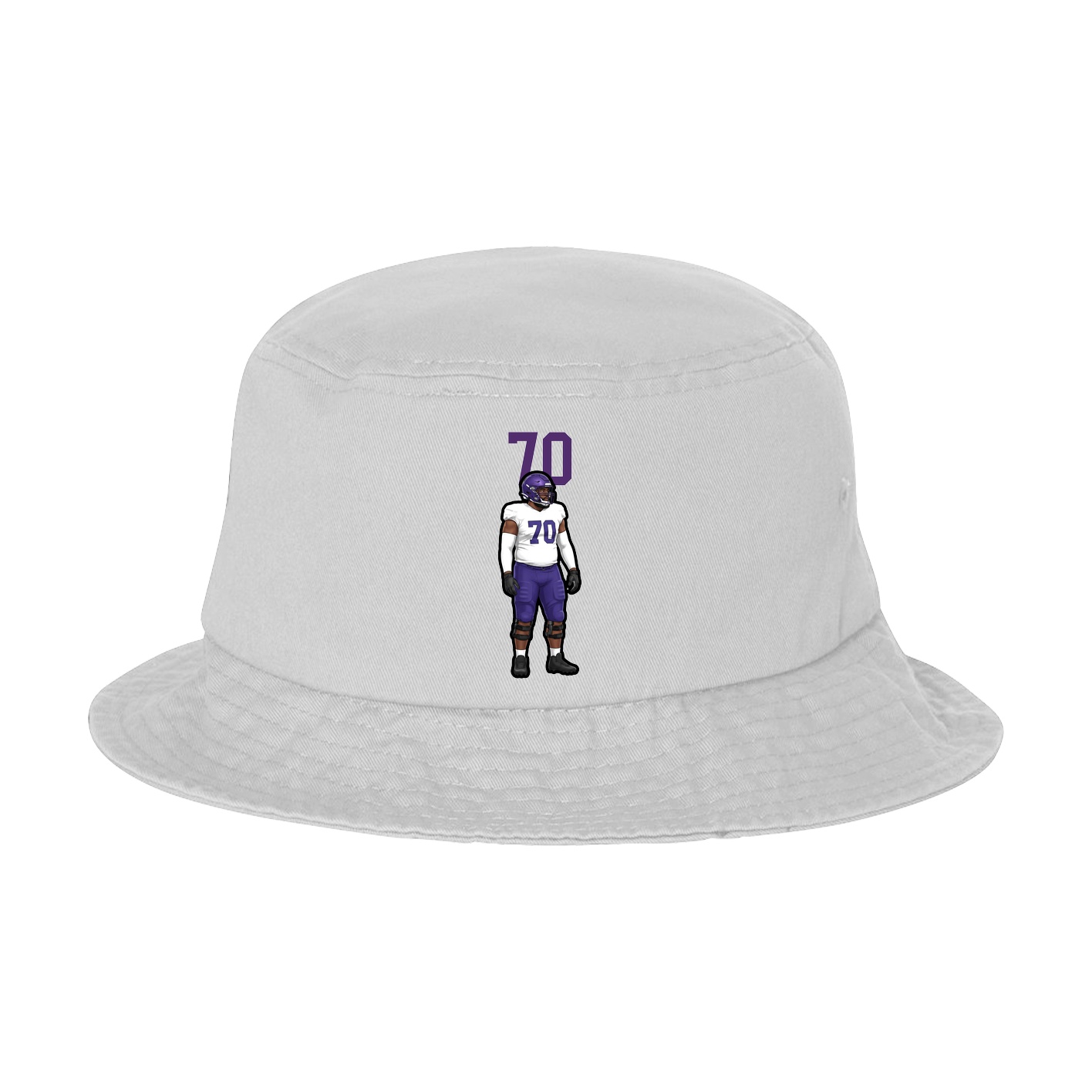 Bucket Cap — Number Top in White