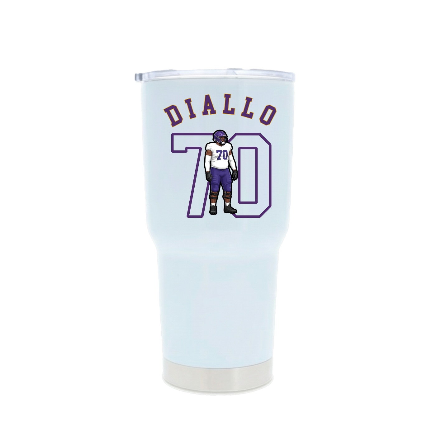 30oz Stainless Steel Tumbler — Shirsey Arch in White