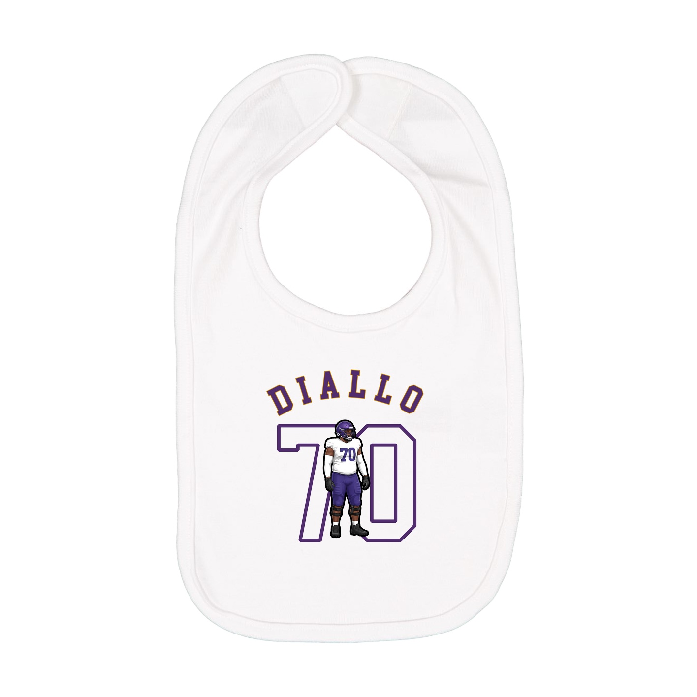Infant Bib — Shirsey Arch in White