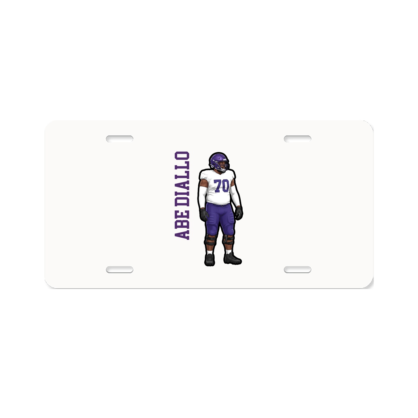 License Plate — Name Vertical in Classic