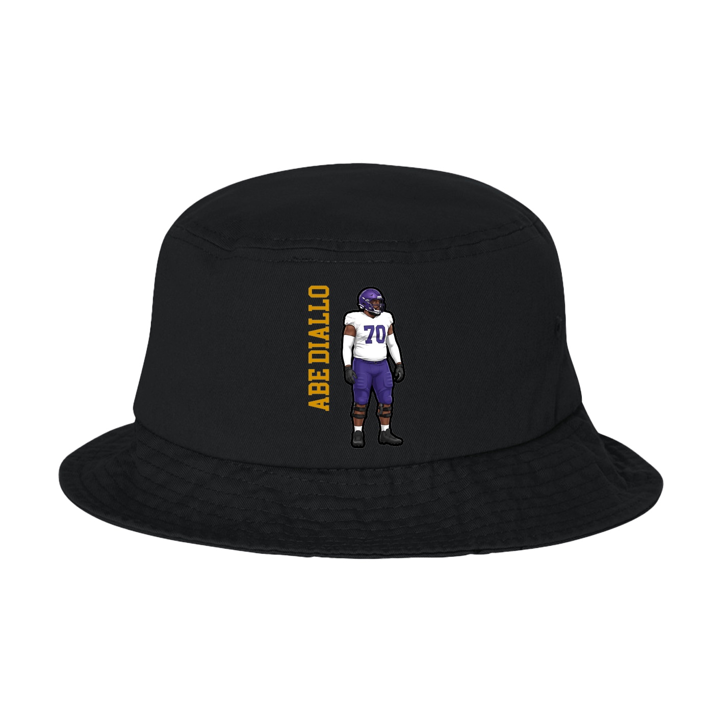 Bucket Cap — Name Vertical in Black
