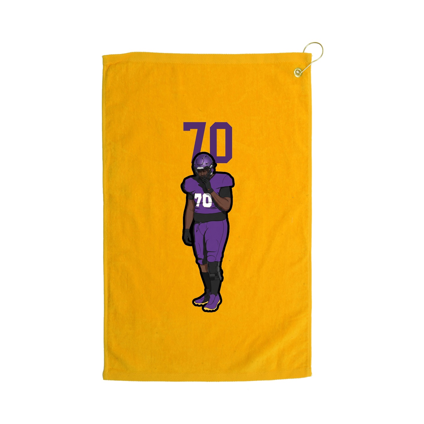 Golf Towel — Number Top in Gold