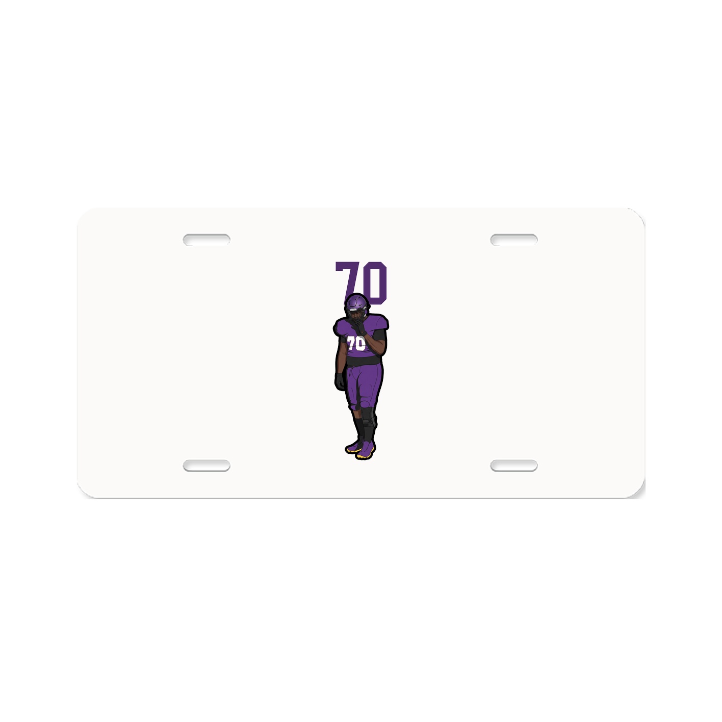 License Plate — Number Top in Classic