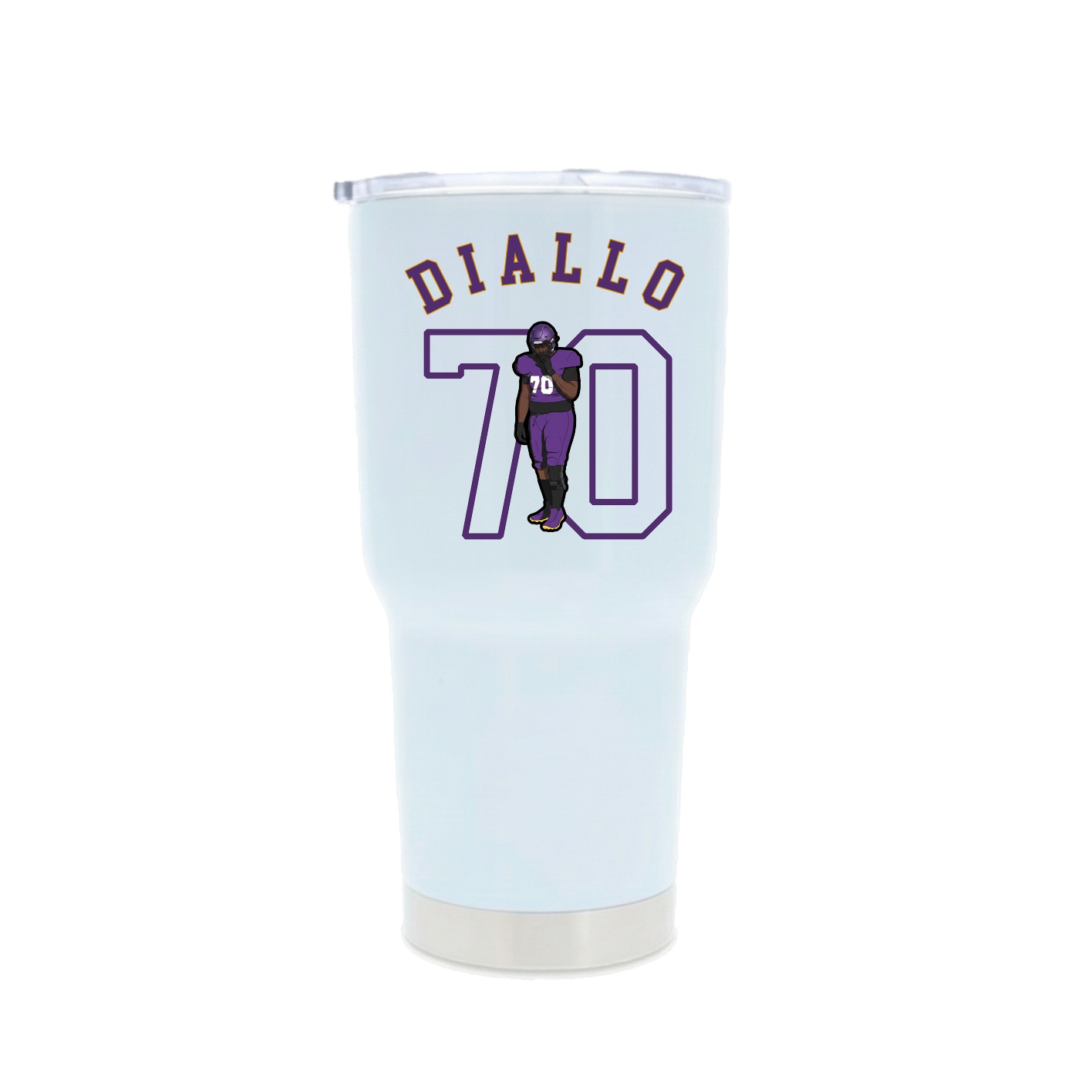 30oz Stainless Steel Tumbler — Shirsey Arch in White