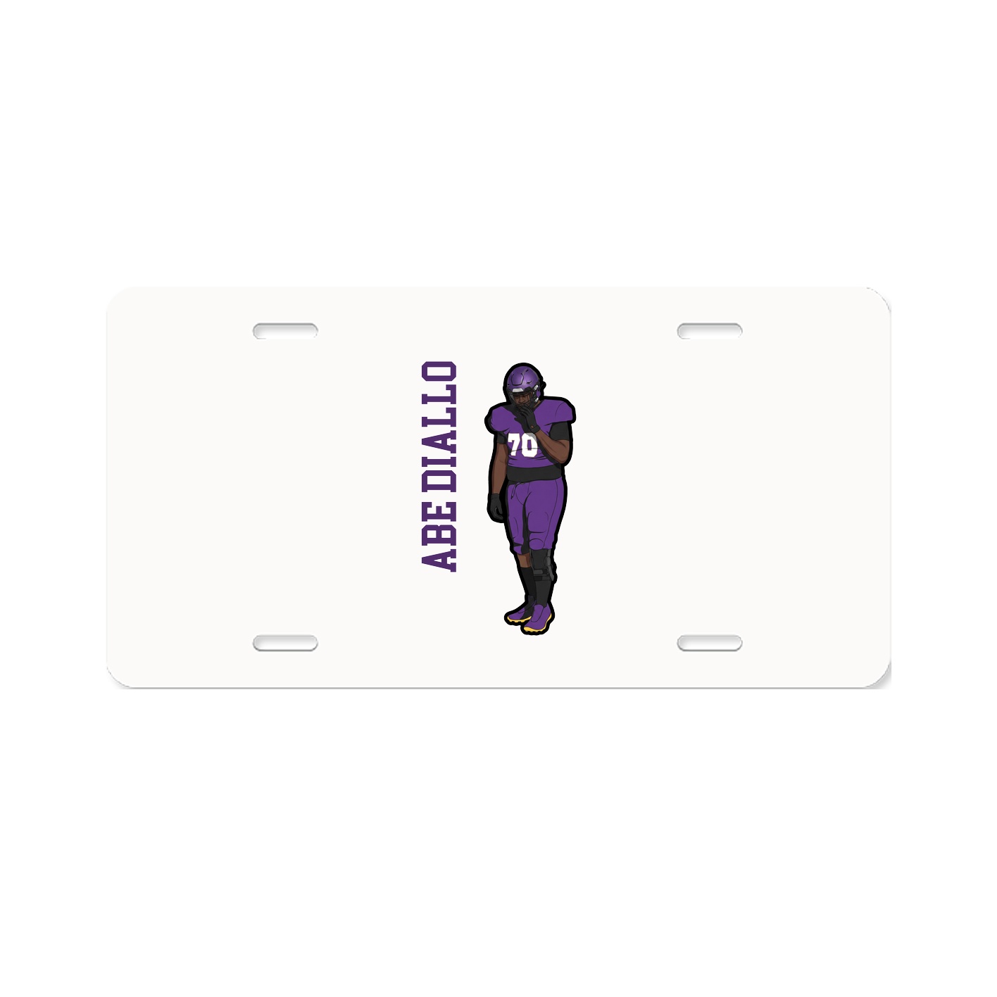 License Plate — Name Vertical in Classic