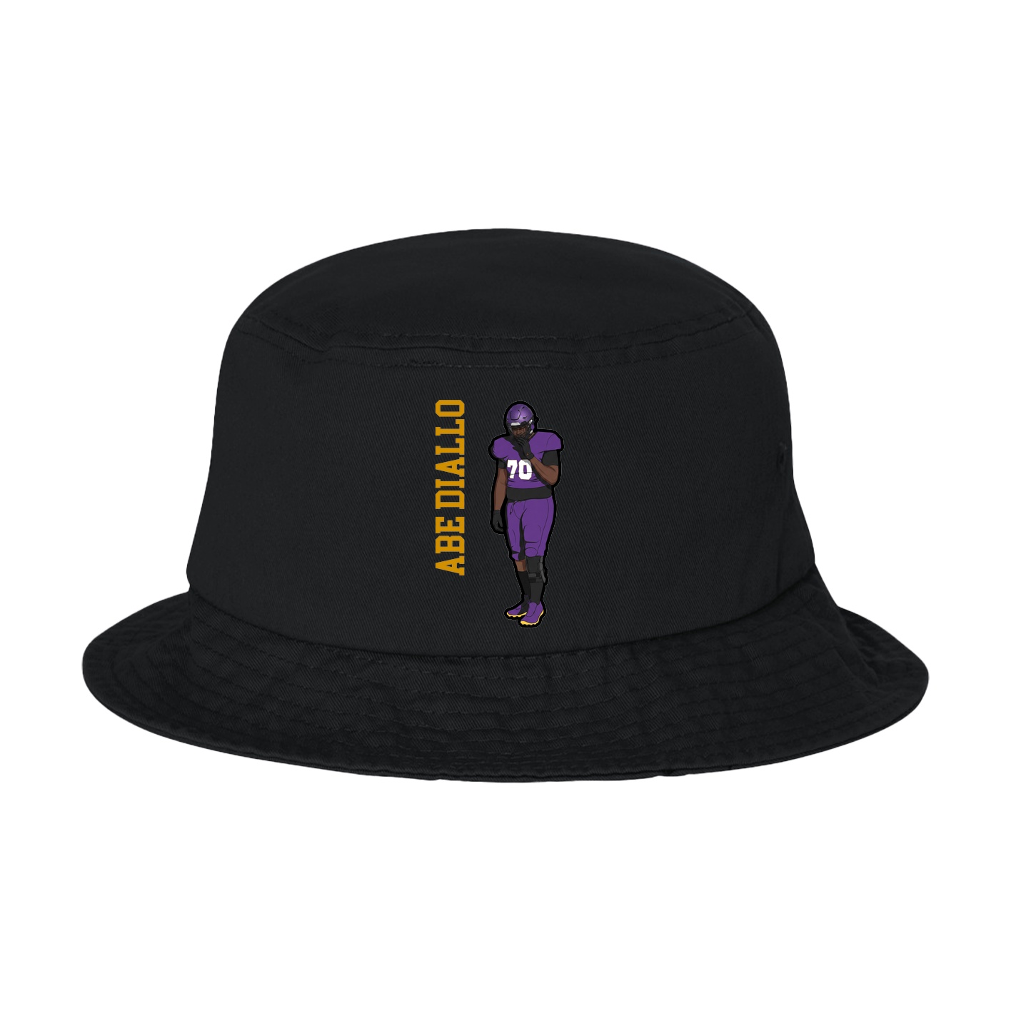 Bucket Cap — Name Vertical in Black