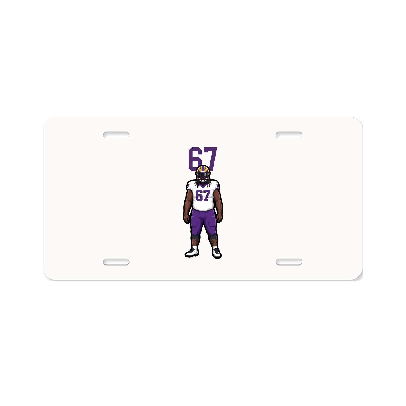 License Plate — Number Top in Classic