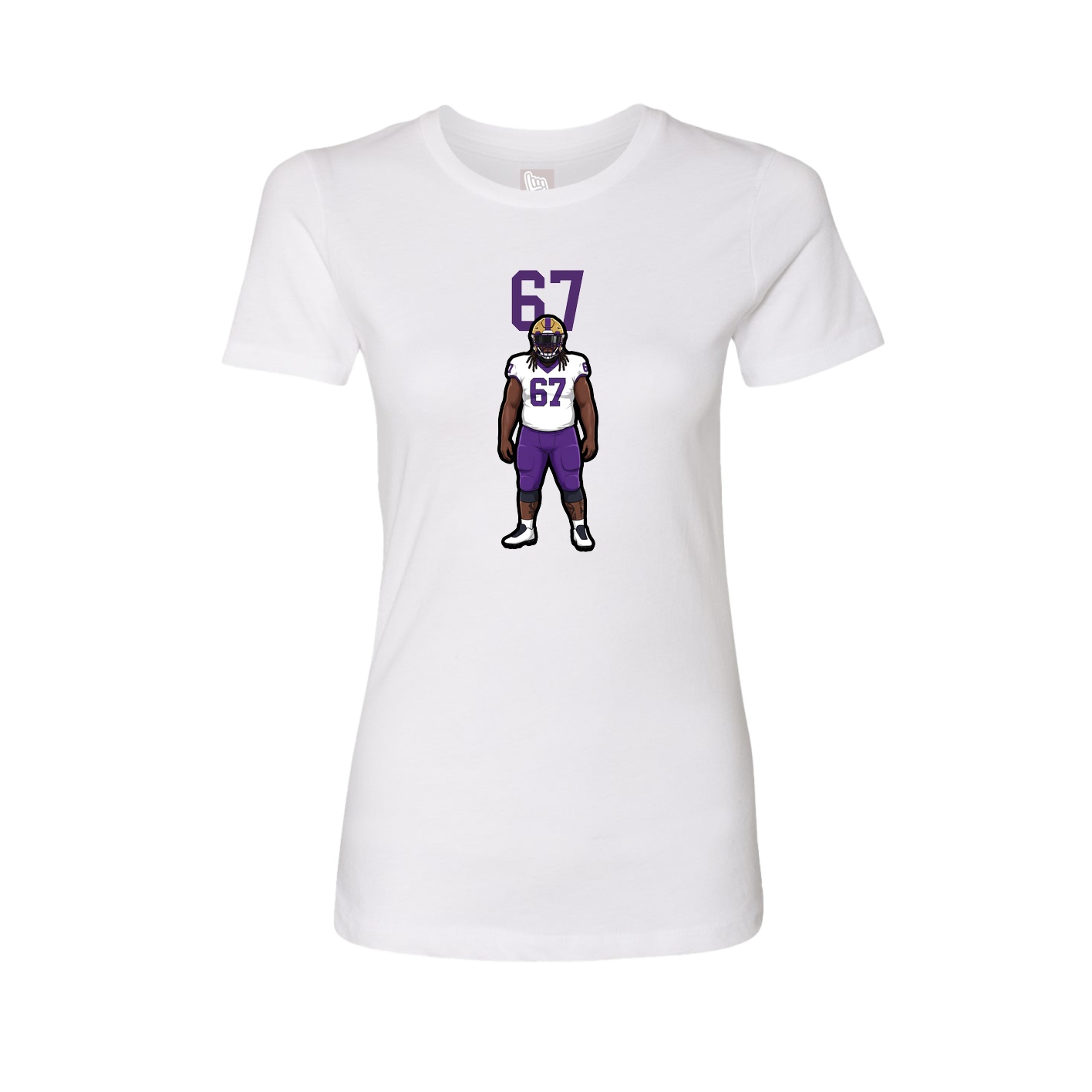 Womens Tee — Number Top in White