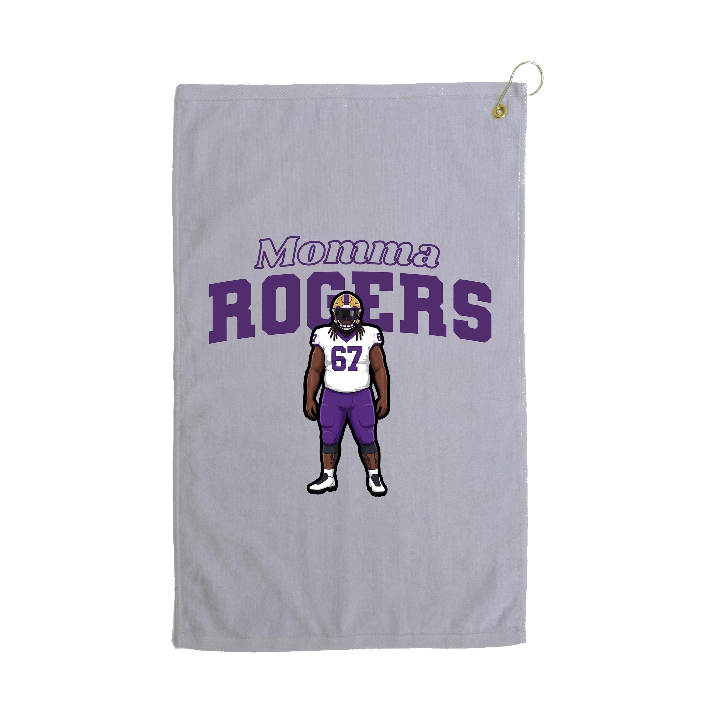 Golf Towel — Mothers Day Block in Grey