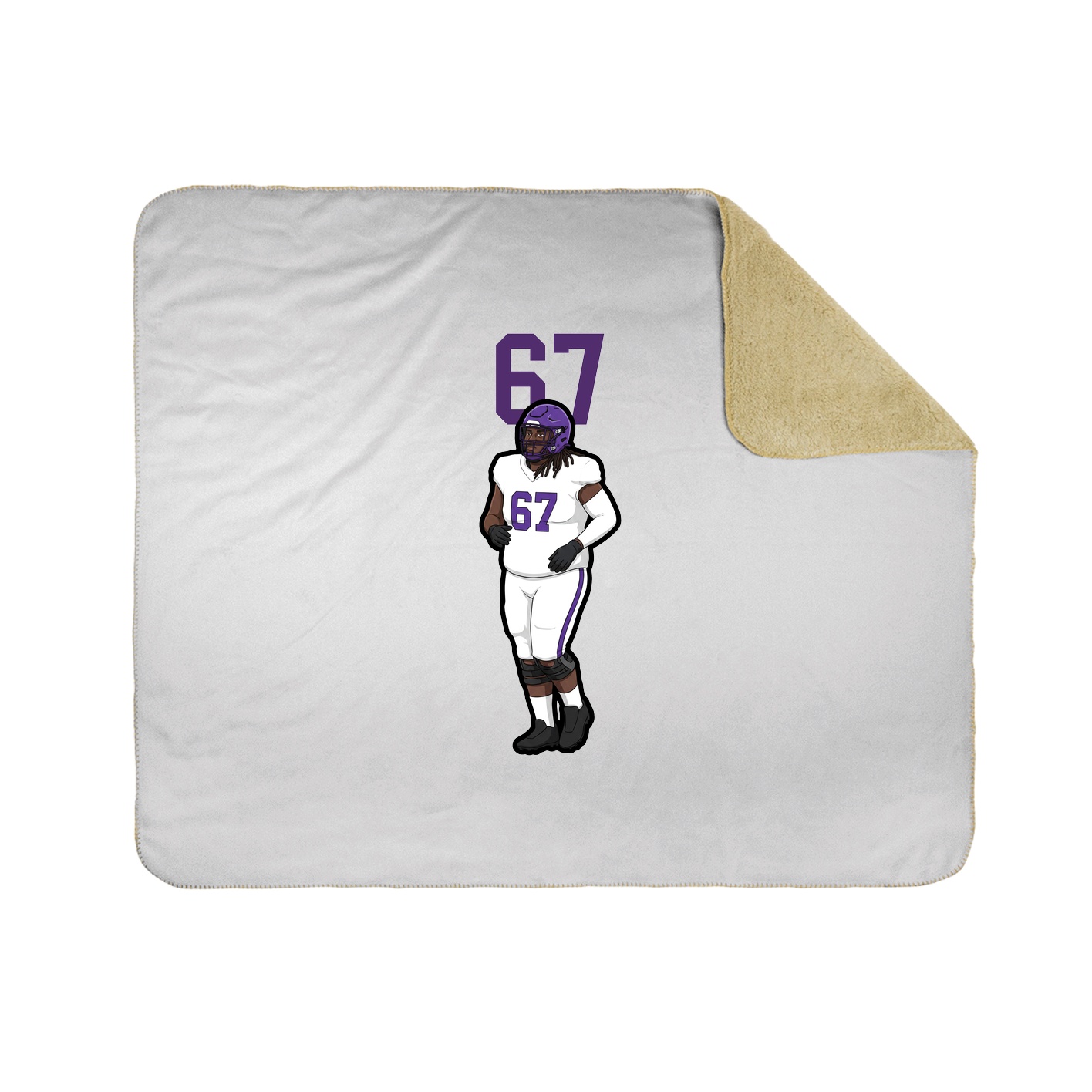Throw Blanket — Number Top in White