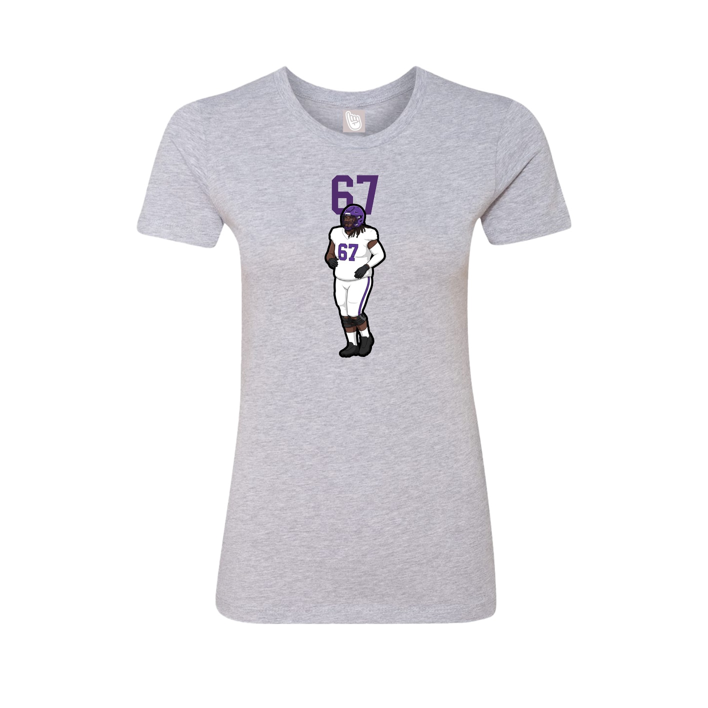 Womens Tee — Number Top in Grey