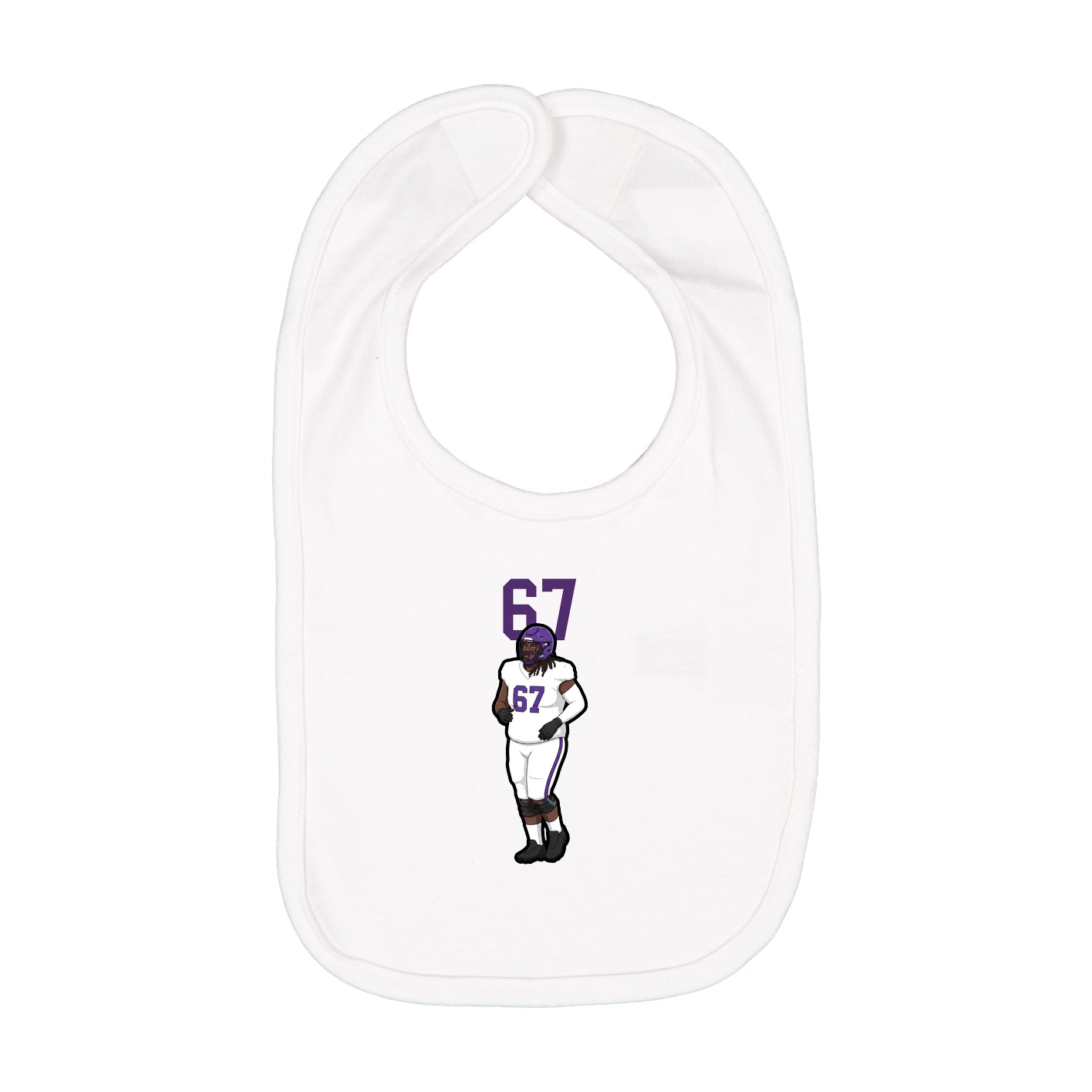Infant Bib — Number Top in White