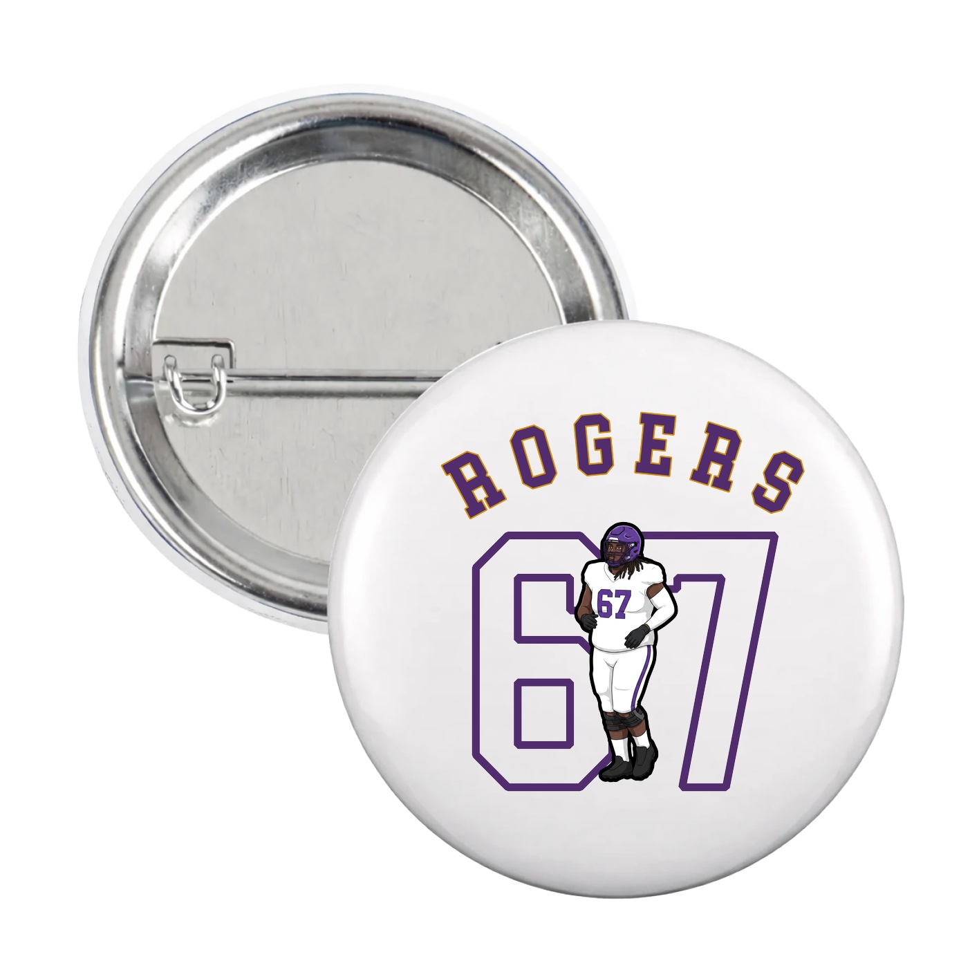 Game Day Button — Shirsey Arch in White