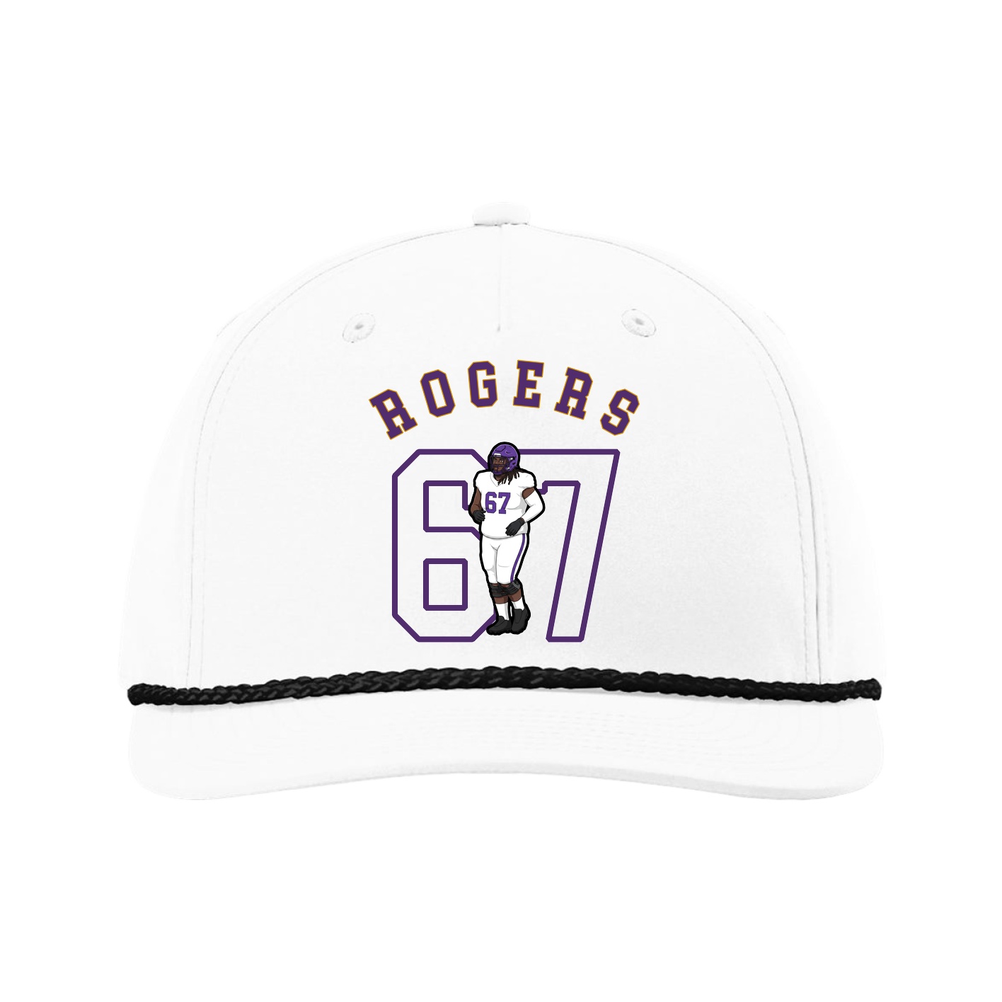 Five-Panel Classic Rope Cap — Shirsey Arch in White