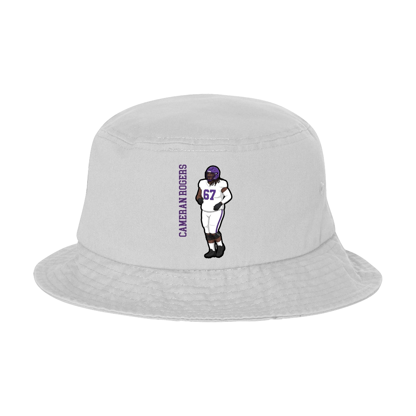 Bucket Cap — Name Vertical in White