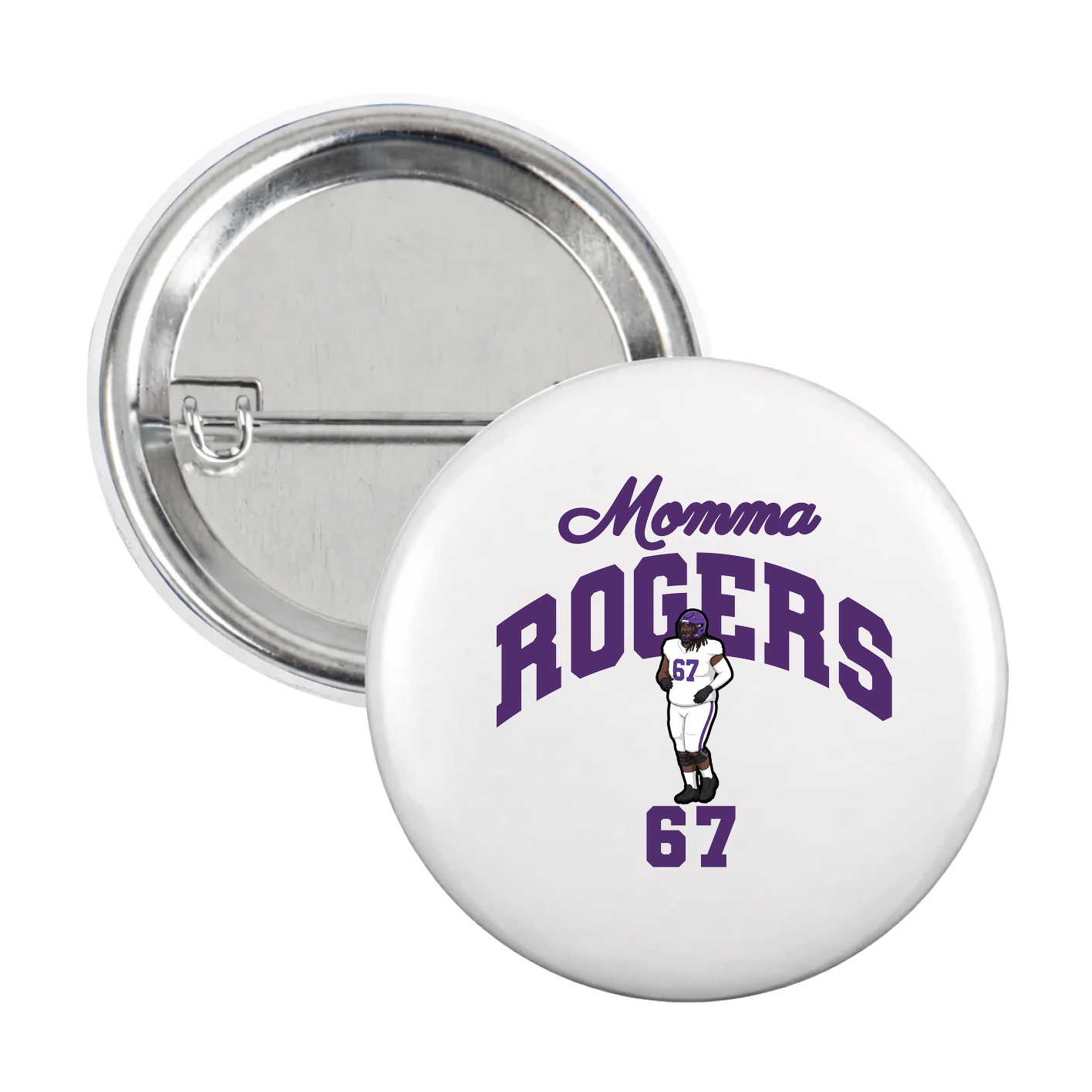 Game Day Button — Mothers Day Arch in White